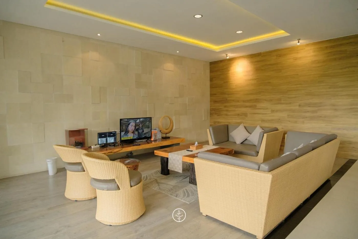 Living room in Kamala plantation view villa 10 bedrooms with a private heated Infinity pool and a billiard table