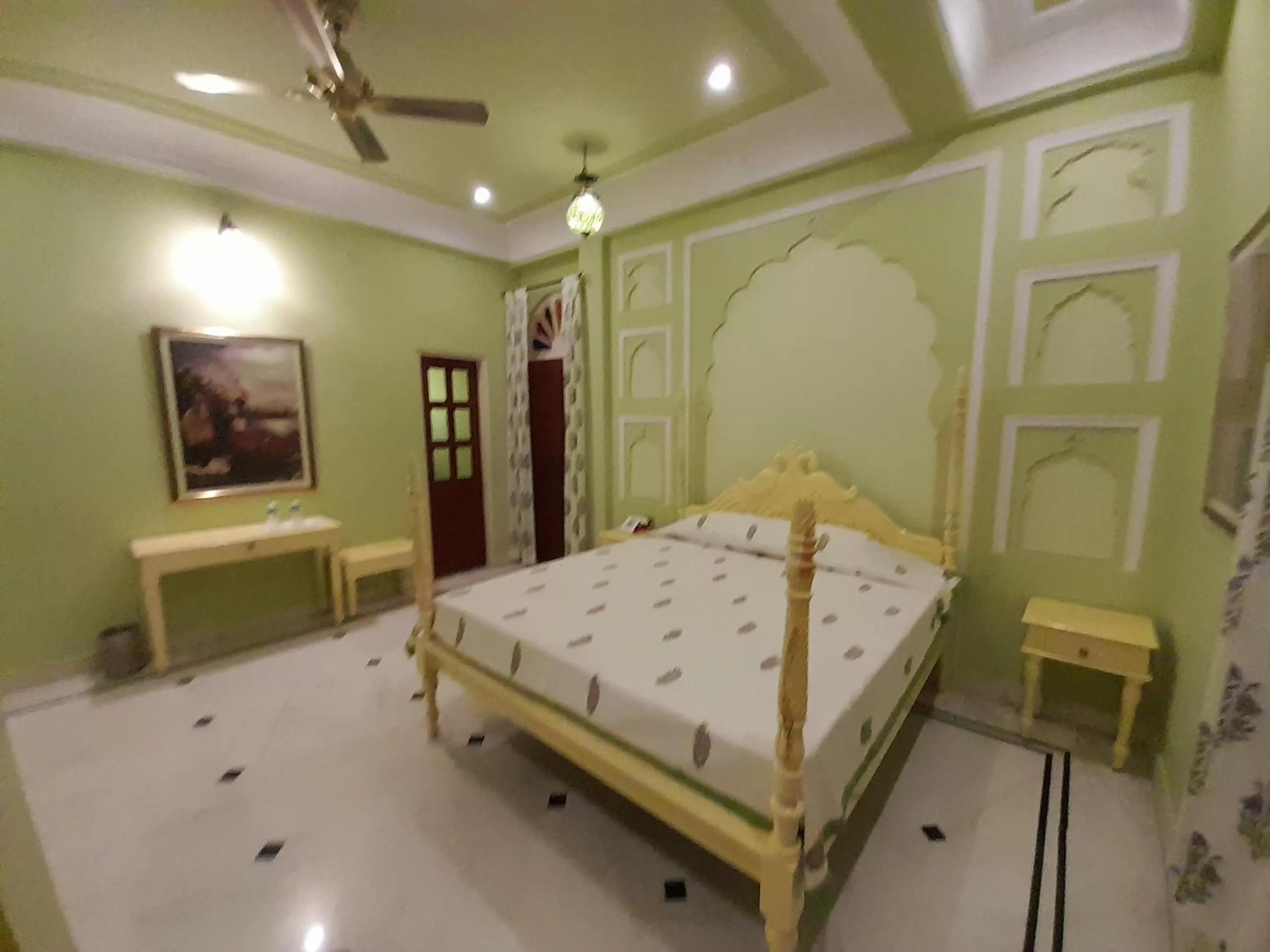 Bedroom, Bed in Raj Rajeshwari Haveli