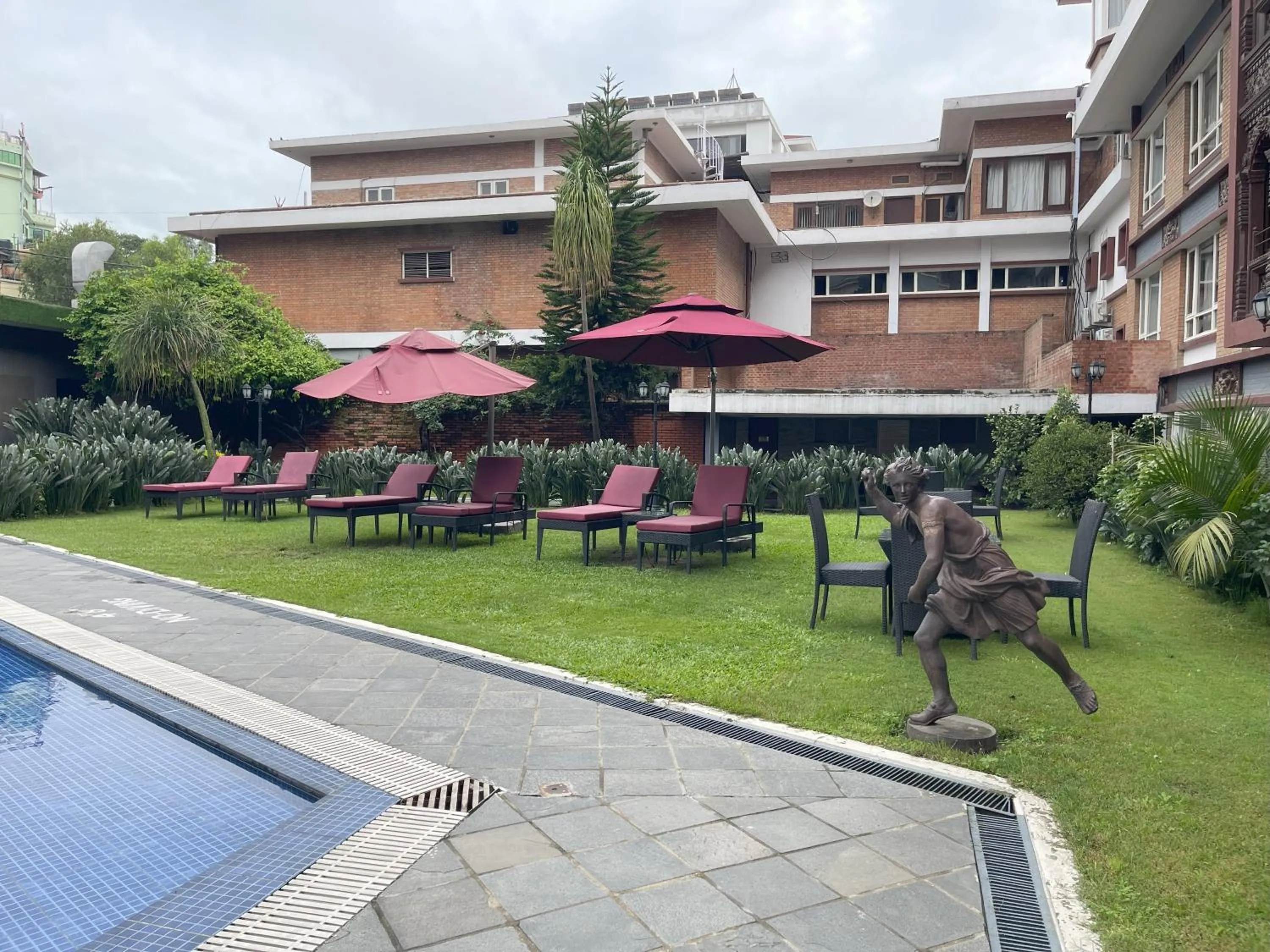 Swimming pool in The Malla Hotel - Thamel, 2 km to Swayambhunath Temple