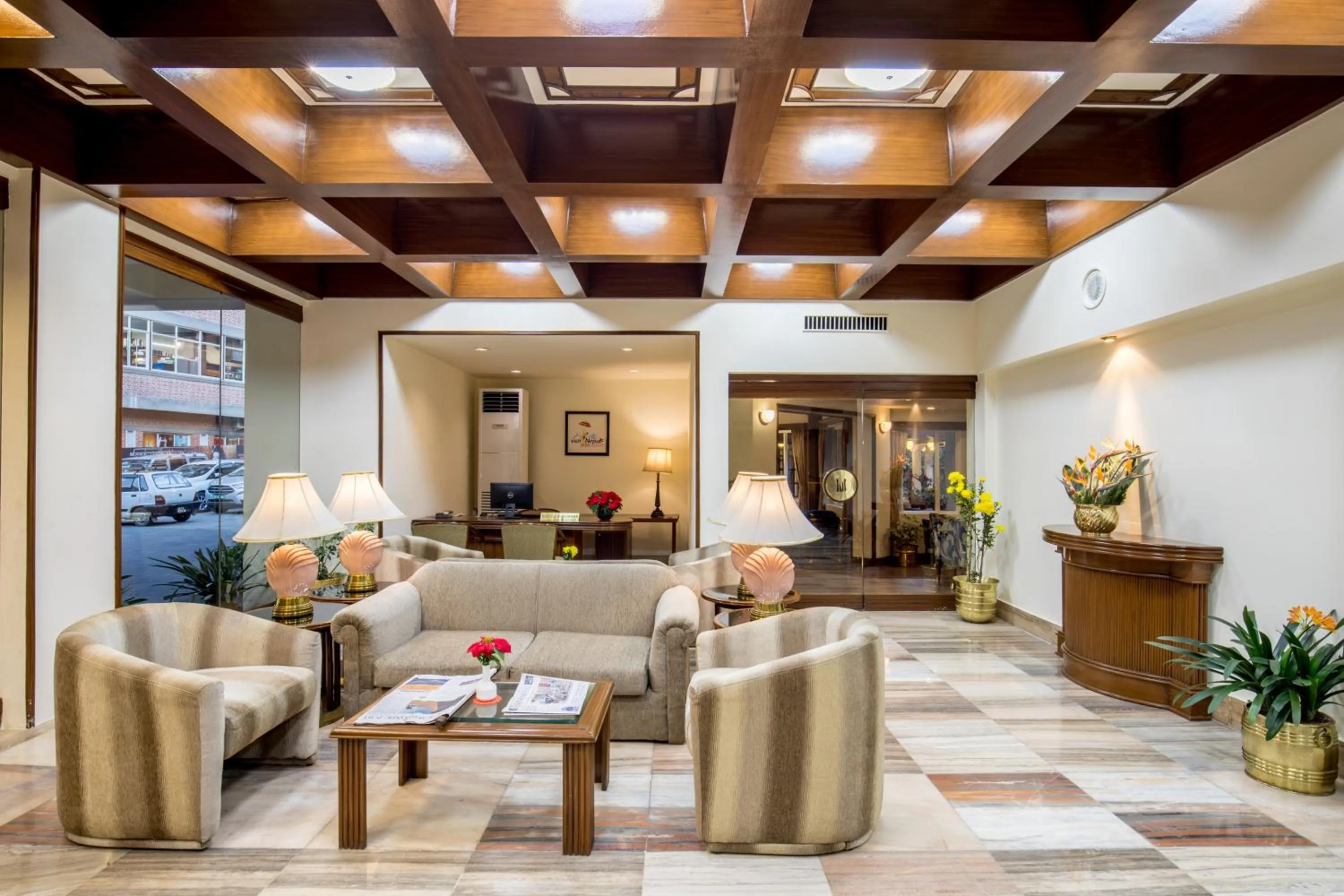 Seating area in The Malla Hotel - Thamel, 2 km to Swayambhunath Temple