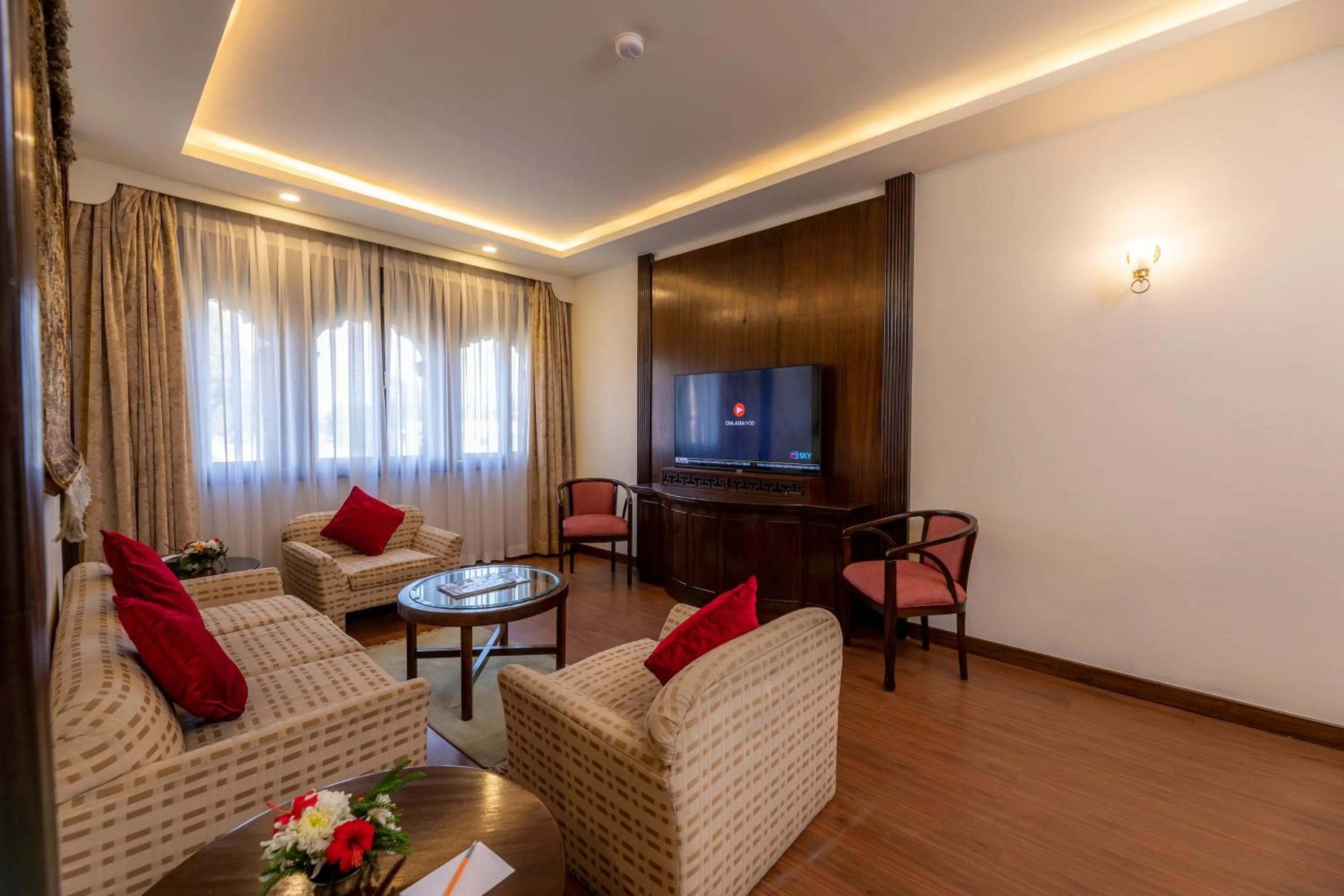 Living room in The Malla Hotel - Thamel, 2 km to Swayambhunath Temple