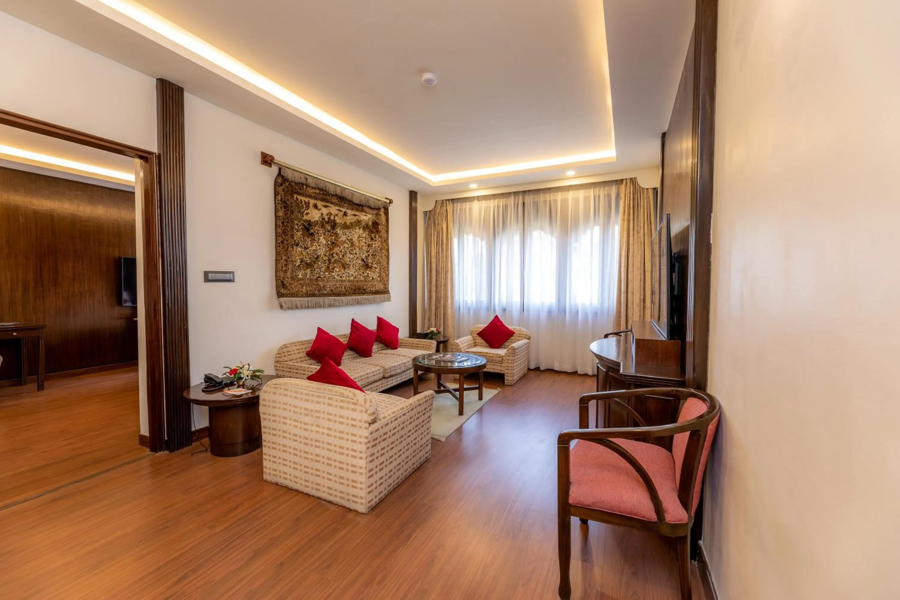 Living room in The Malla Hotel - Thamel, 2 km to Swayambhunath Temple