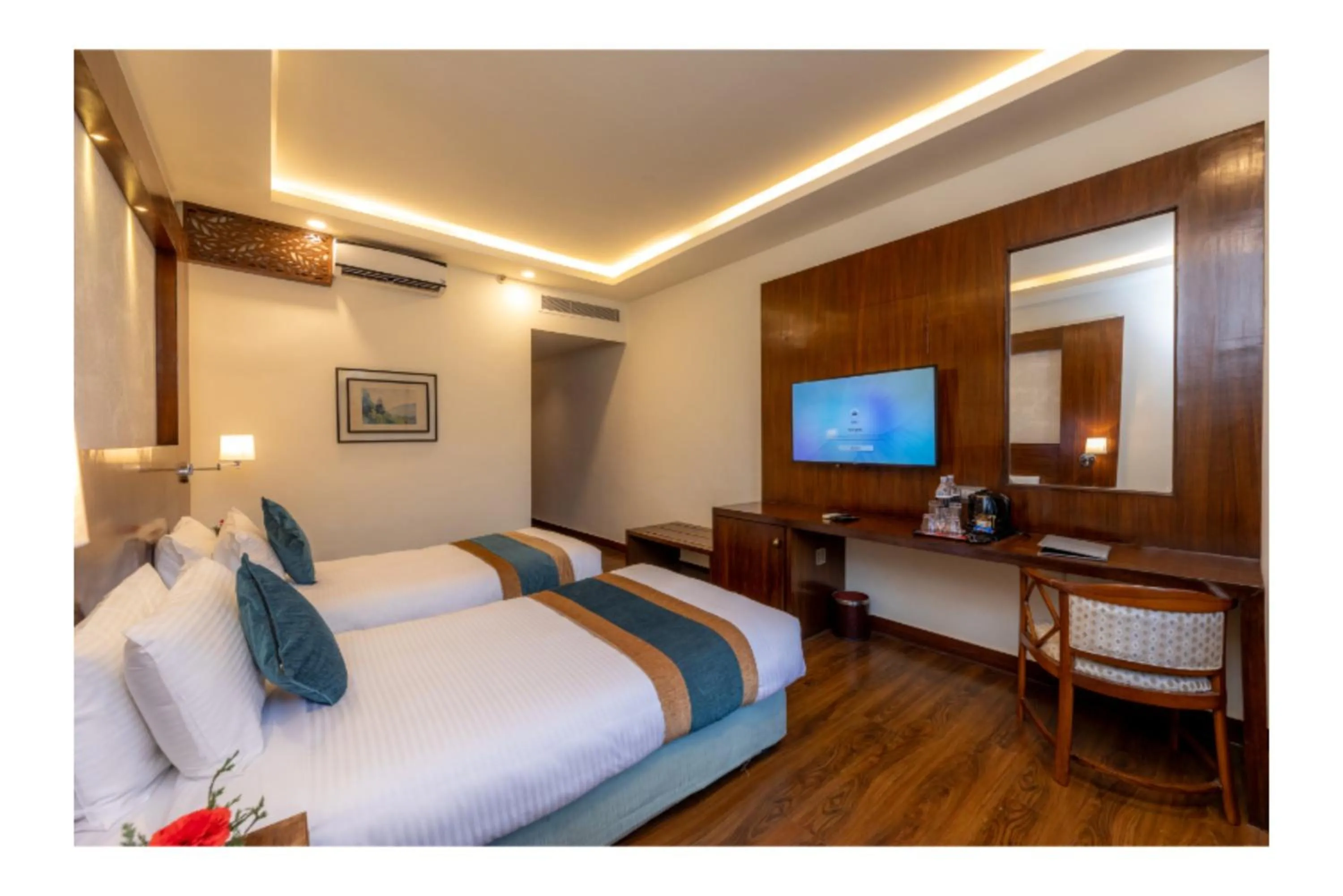 Photo of the whole room, Bed in The Malla Hotel - Thamel, 2 km to Swayambhunath Temple