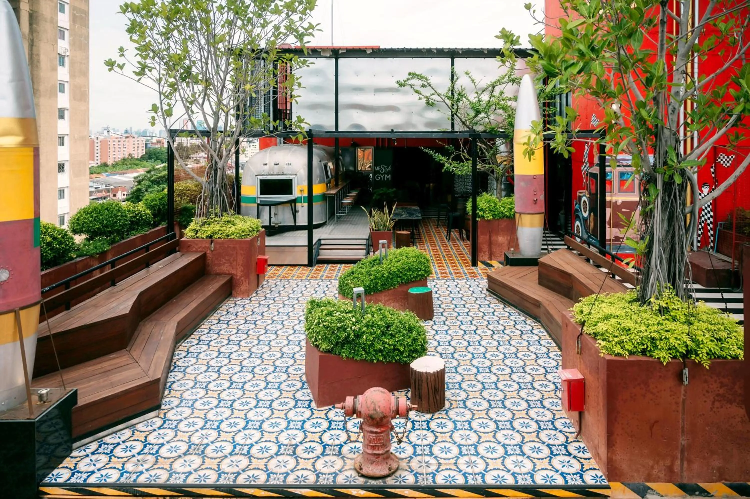 Inner courtyard view in MeStyle Museum Hotel