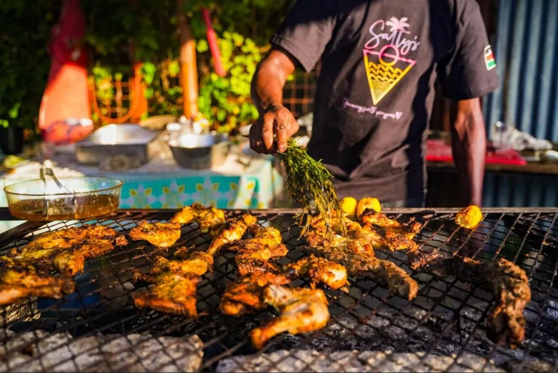 Food in Salty's Kitesurf Village