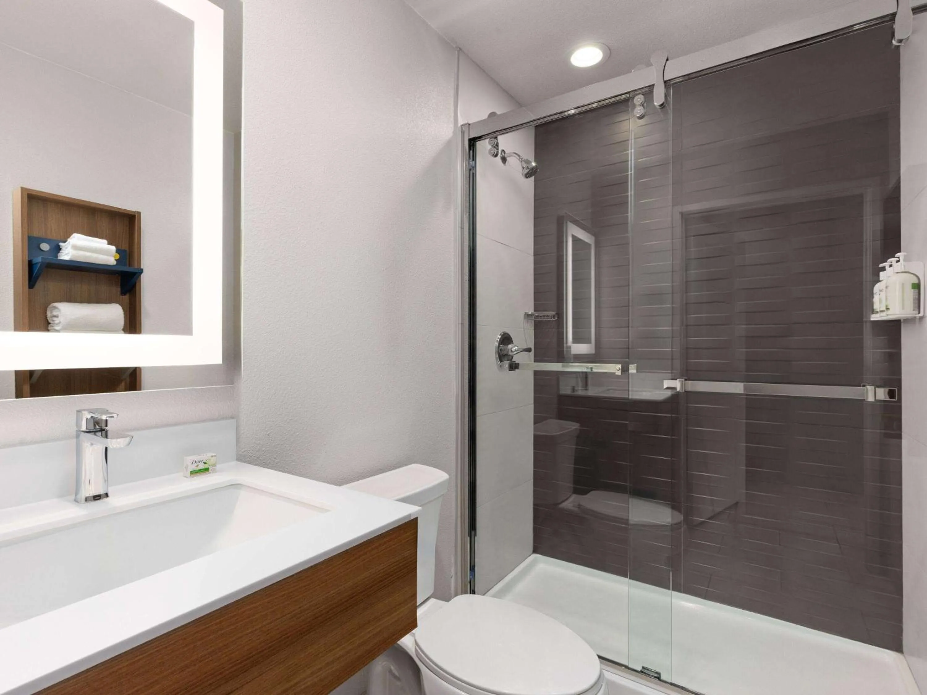 Bathroom in Microtel Inn & Suites by Wyndham Tracy