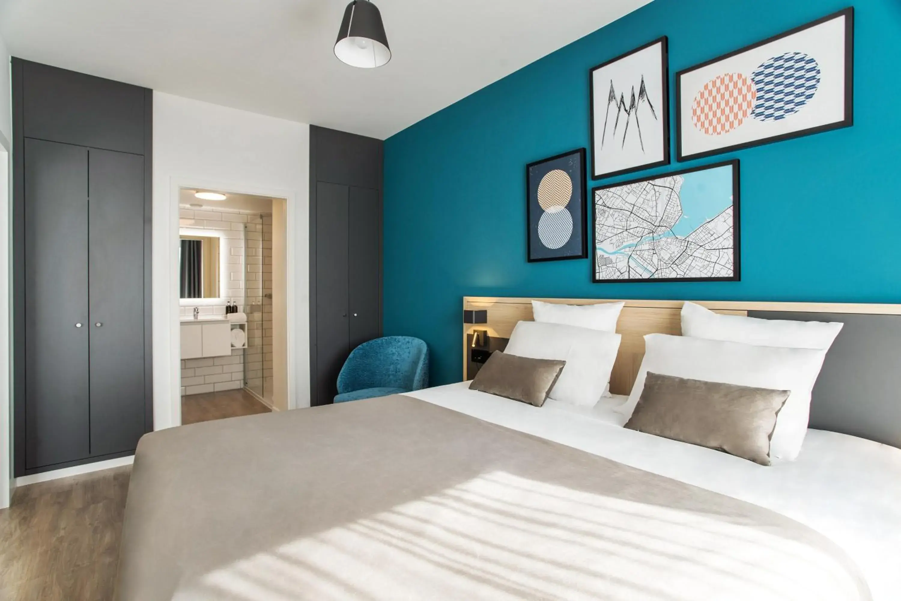 Bed in Appart'City Collection Genève Aéroport - Vernier Bed in Appart'City Collection Genève Aéroport - Vernier