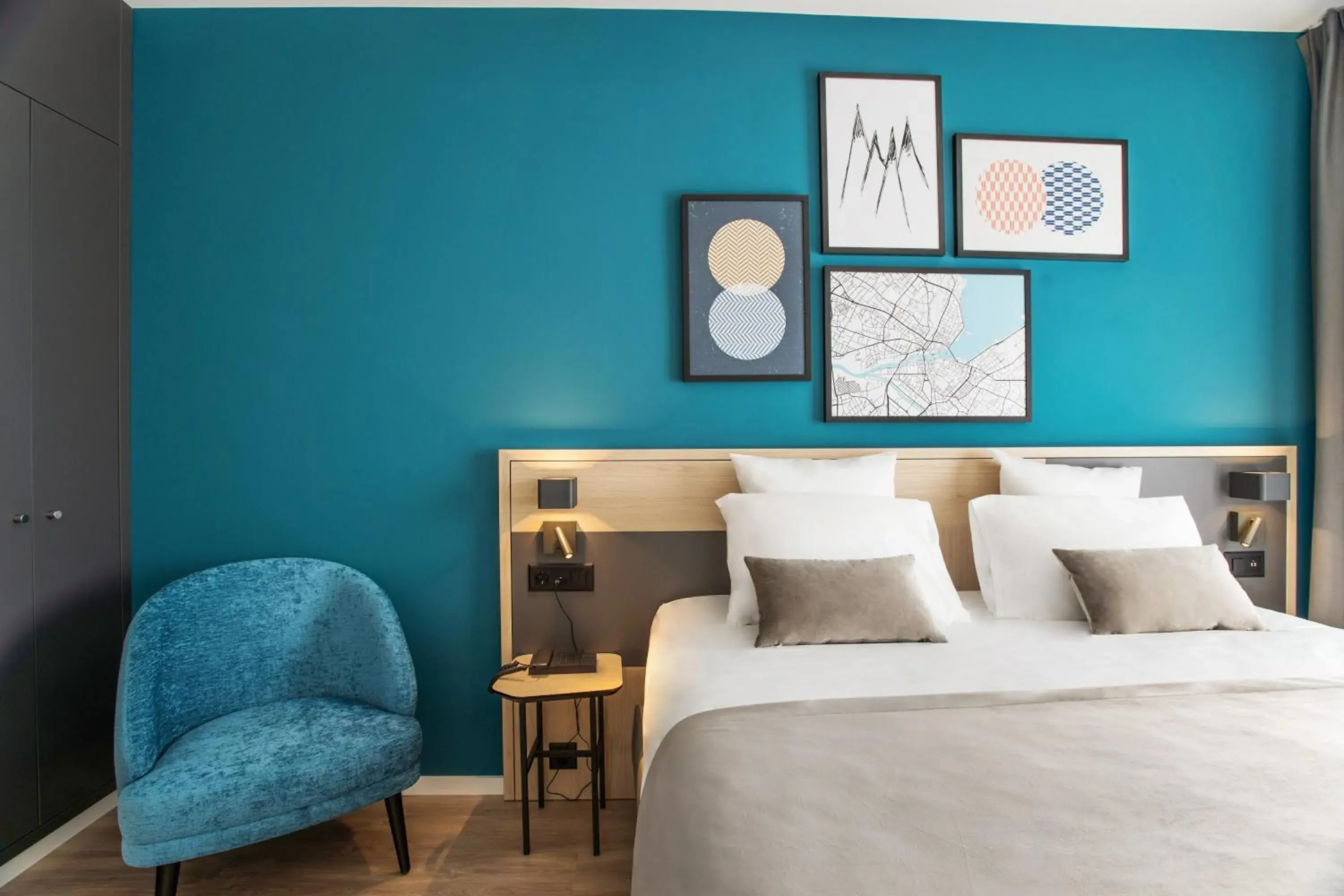 Bed in Appart'City Collection Genève Aéroport - Vernier Bed in Appart'City Collection Genève Aéroport - Vernier