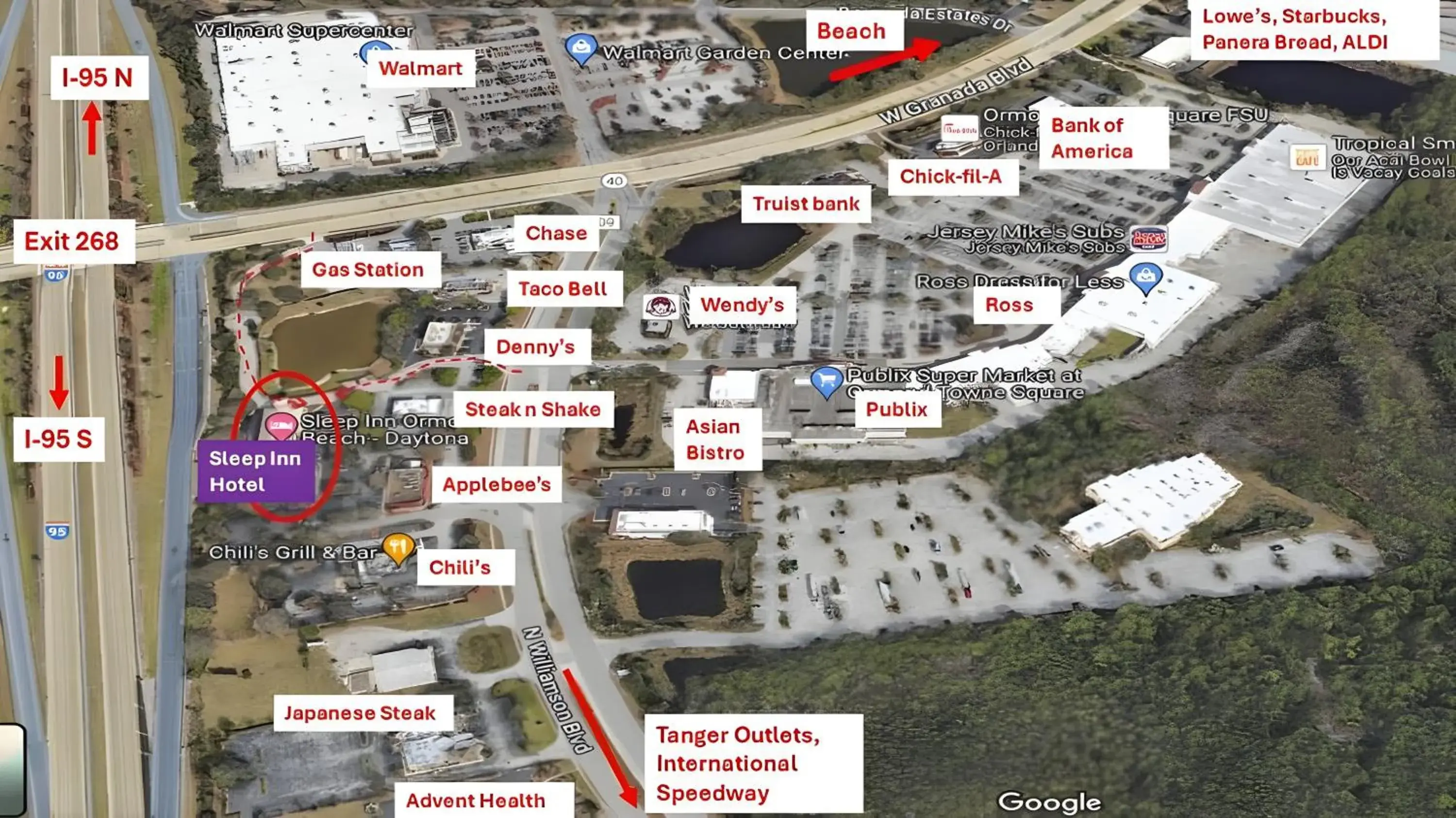 Bird's eye view in Sleep Inn Ormond Beach - Daytona Bird's eye view in Sleep Inn Ormond Beach - Daytona