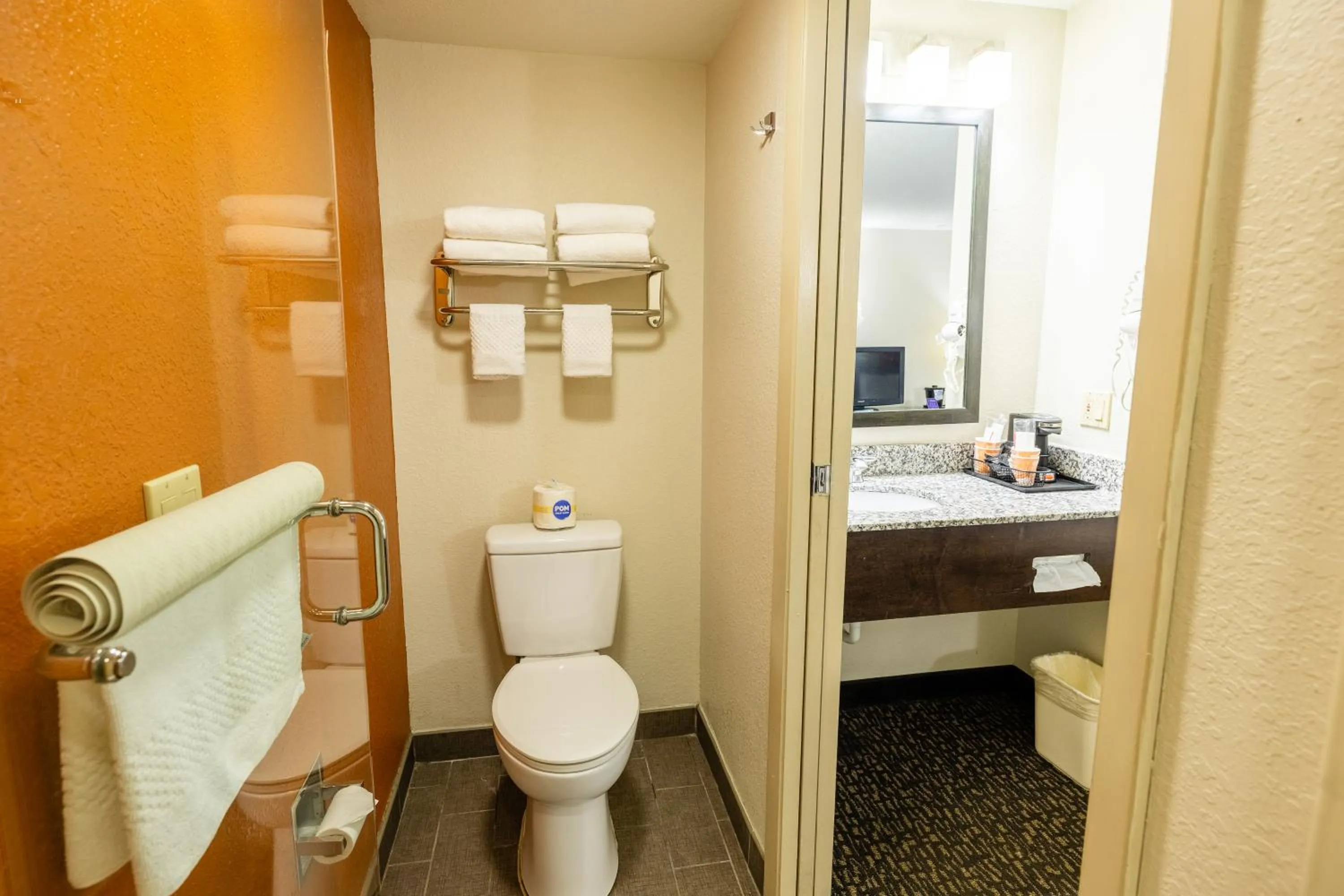 Bathroom, Bed in Sleep Inn Ormond Beach - Daytona