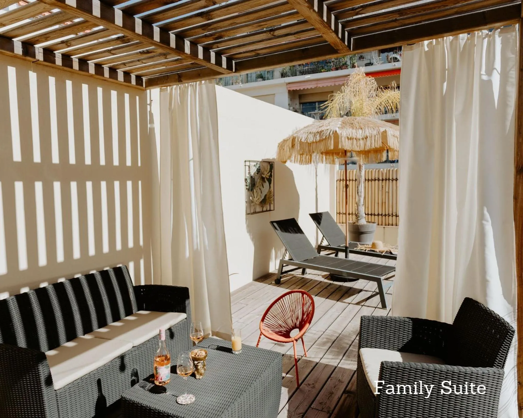 Patio in Palm Boutique Hôtel Nice