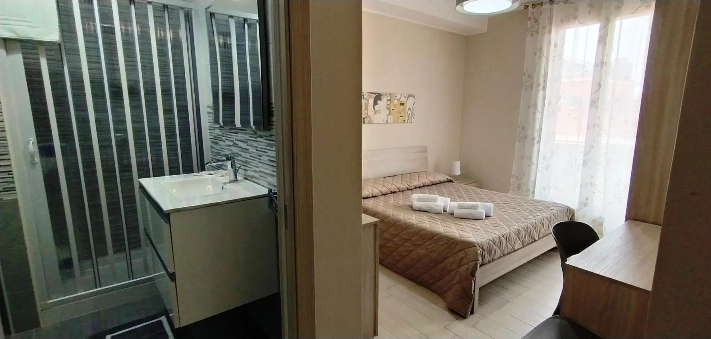 View (from property/room), Bed in Giliberto Rooms