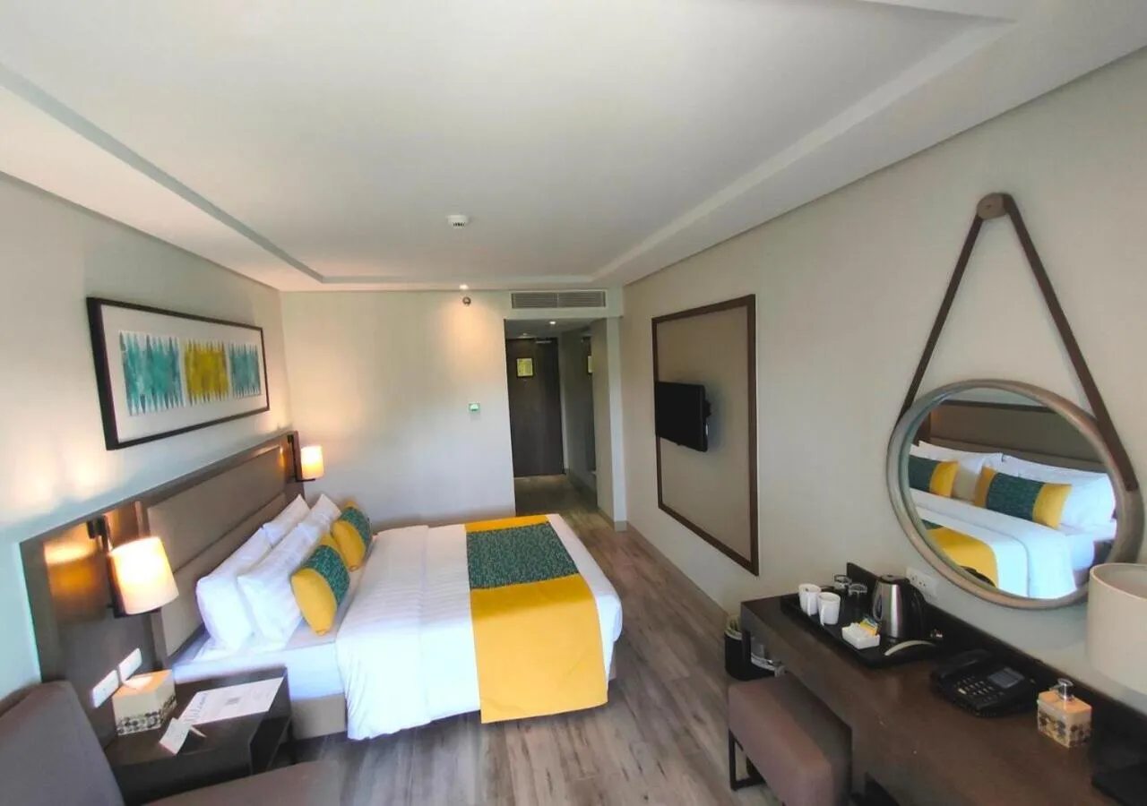 Bed in Belmont Hotel Boracay near Newcoast Beach