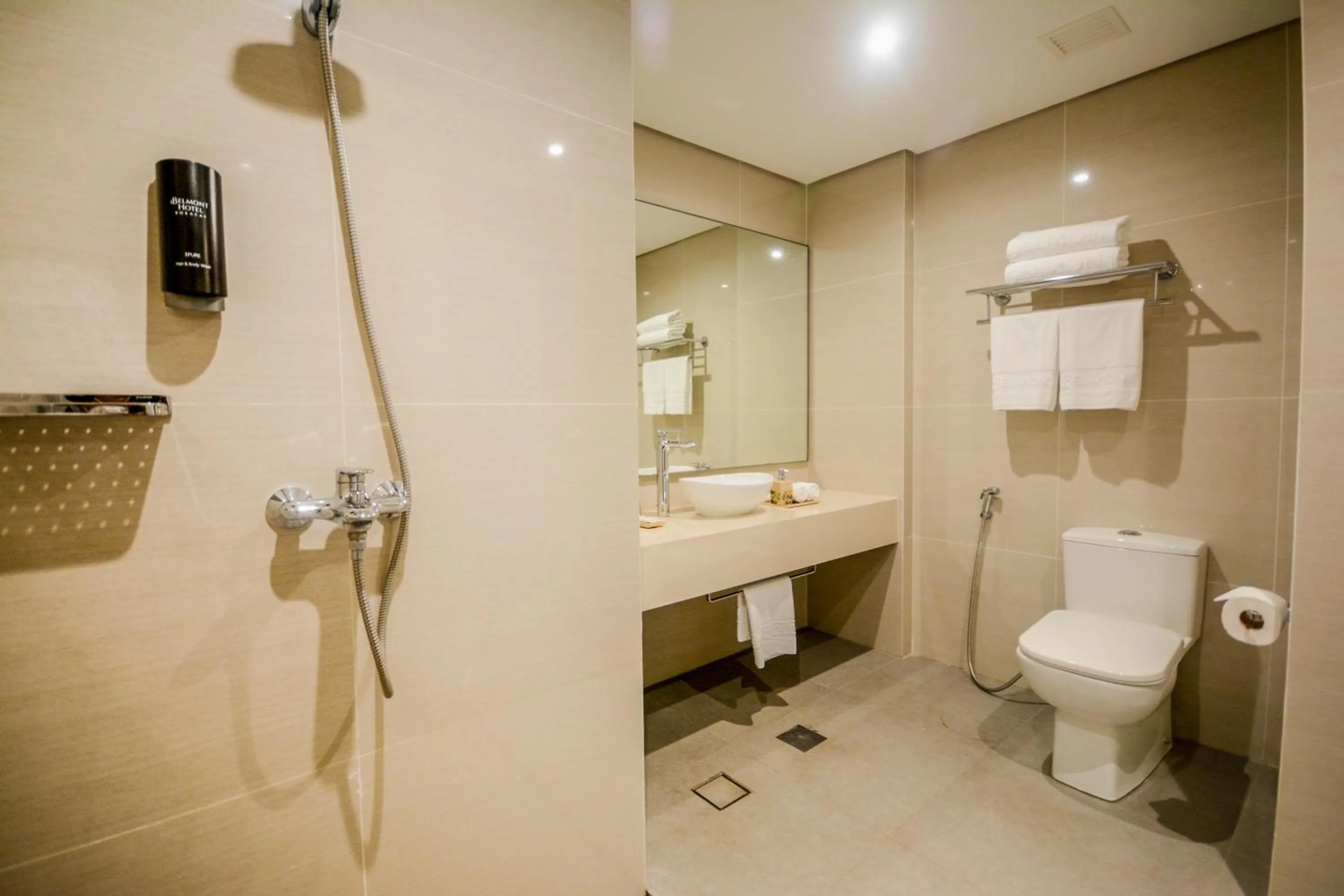 Bathroom in Belmont Hotel Boracay near Newcoast Beach