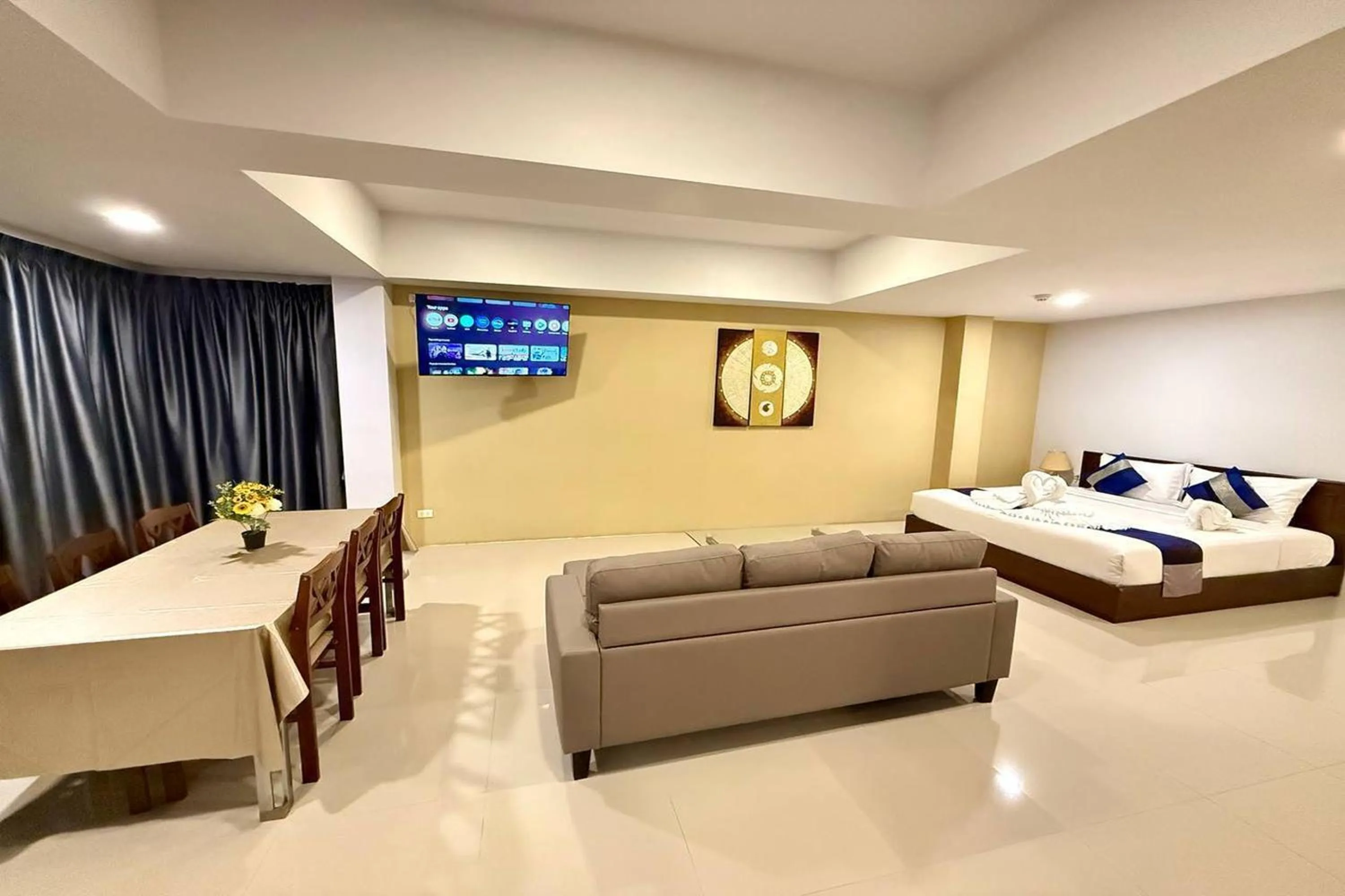 Living room, Bed in The Thames Pool Access Resort & Villa - SHA Extra Plus