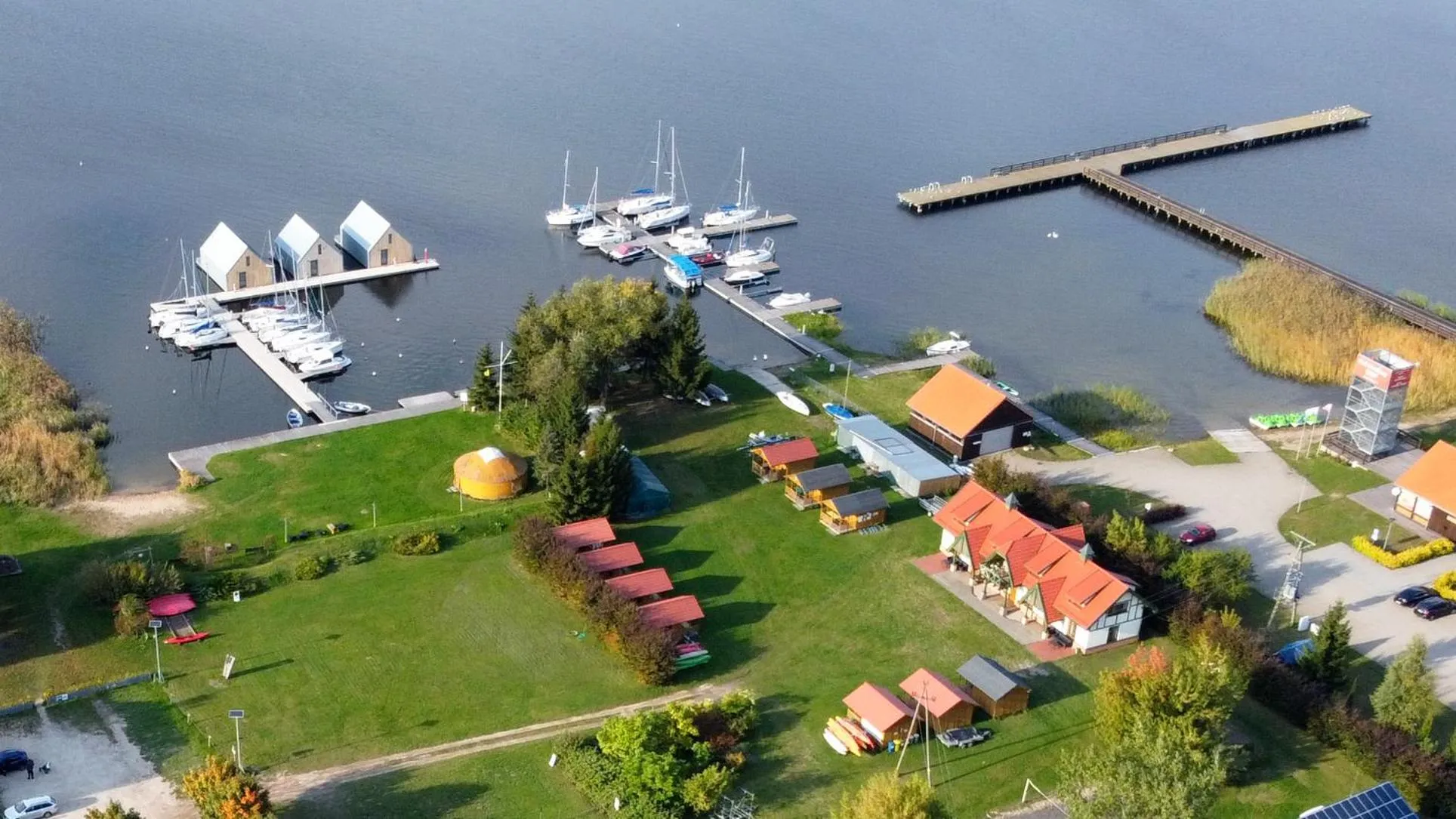 Bird's eye view in Domy na Wodzie na Mazurach