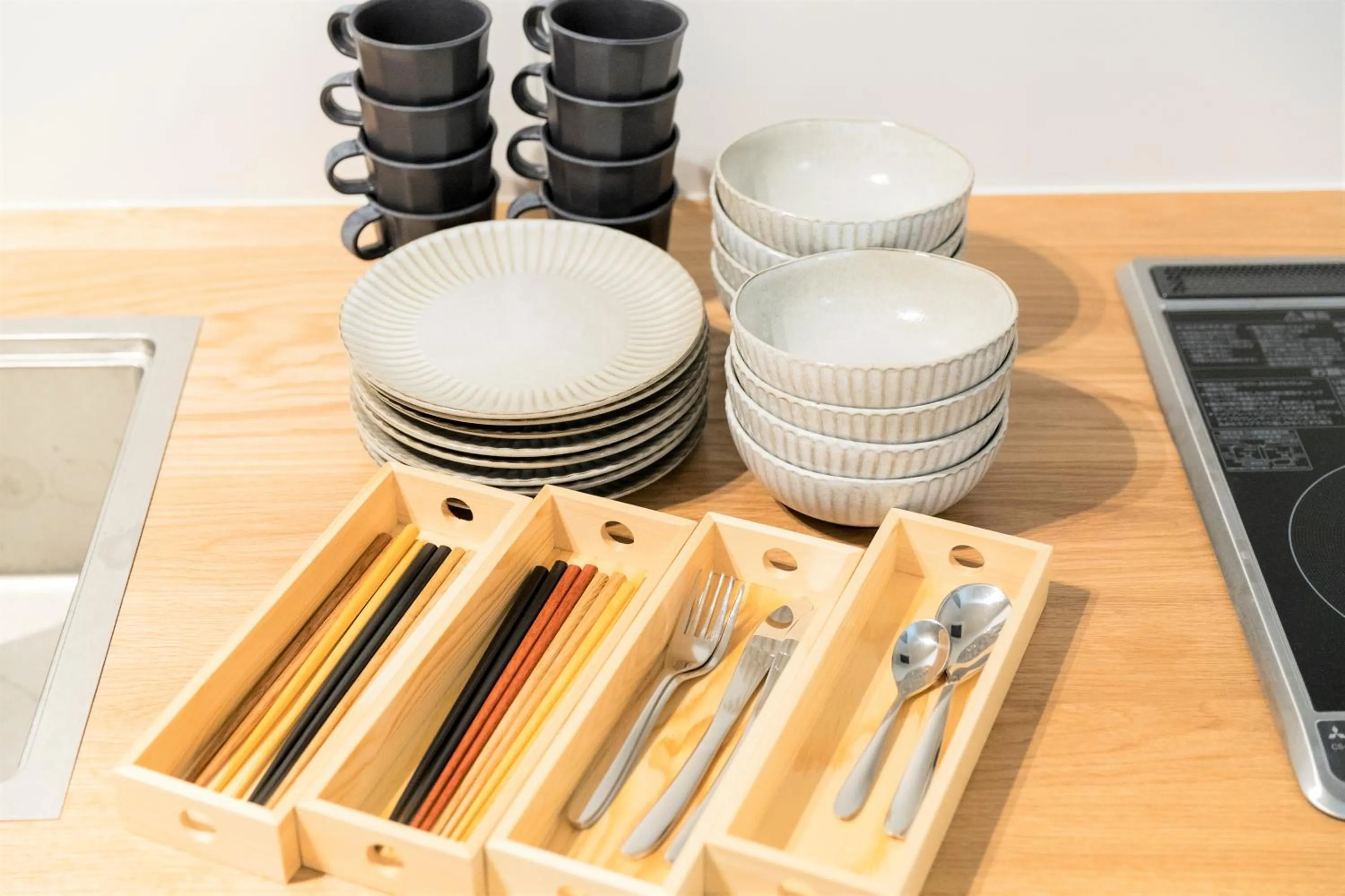 Kitchen or kitchenette in MUSUBI HOTEL MACHIYA Naraya-machi 2