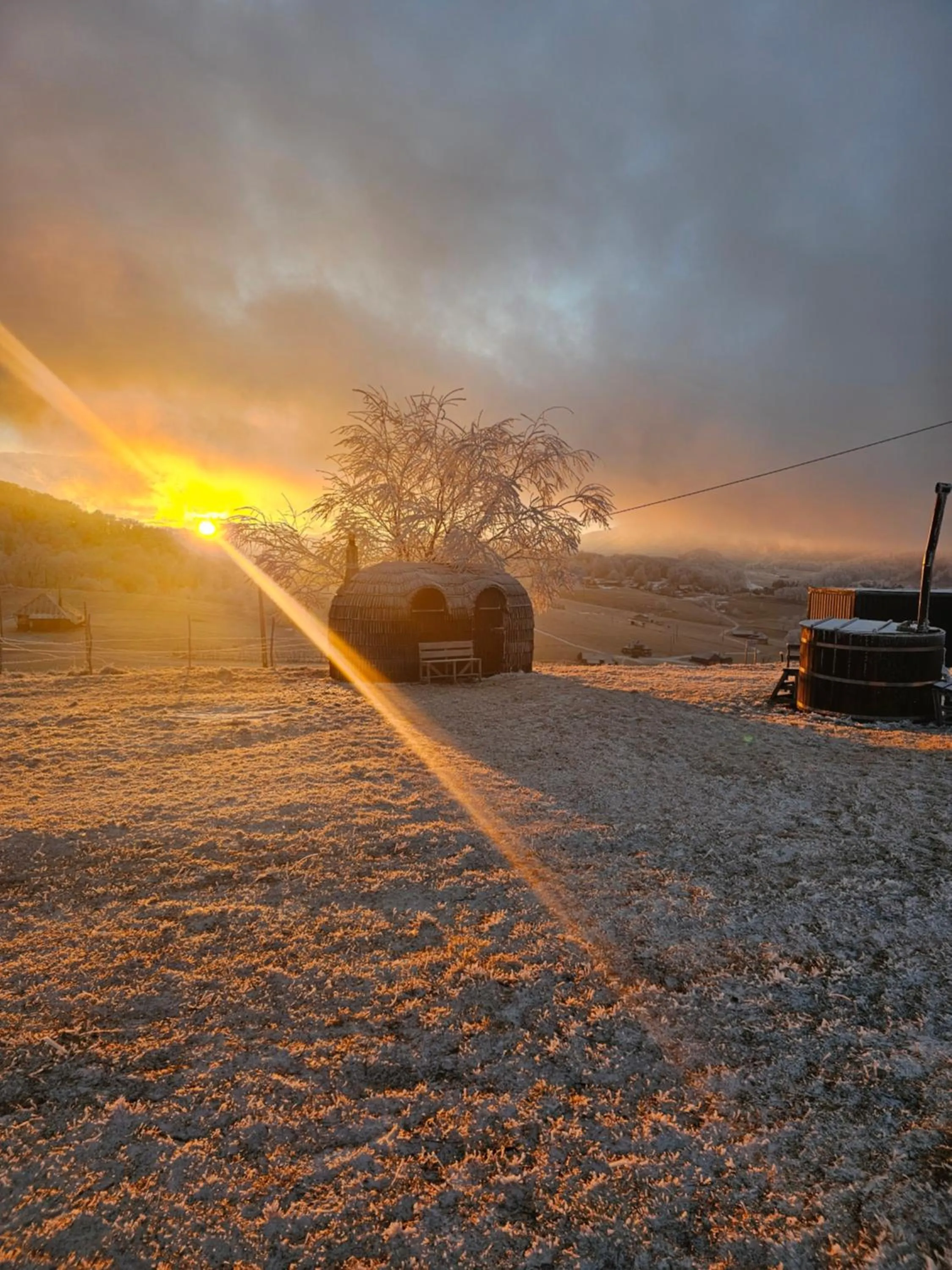 Sauna in Ursa Mica Glamping Resort
