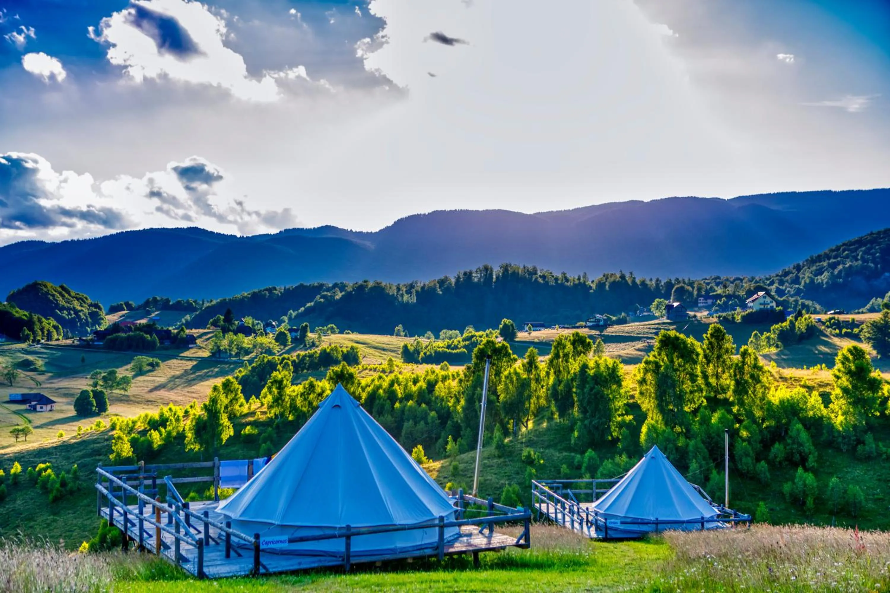 Sunset in Ursa Mica Glamping Resort