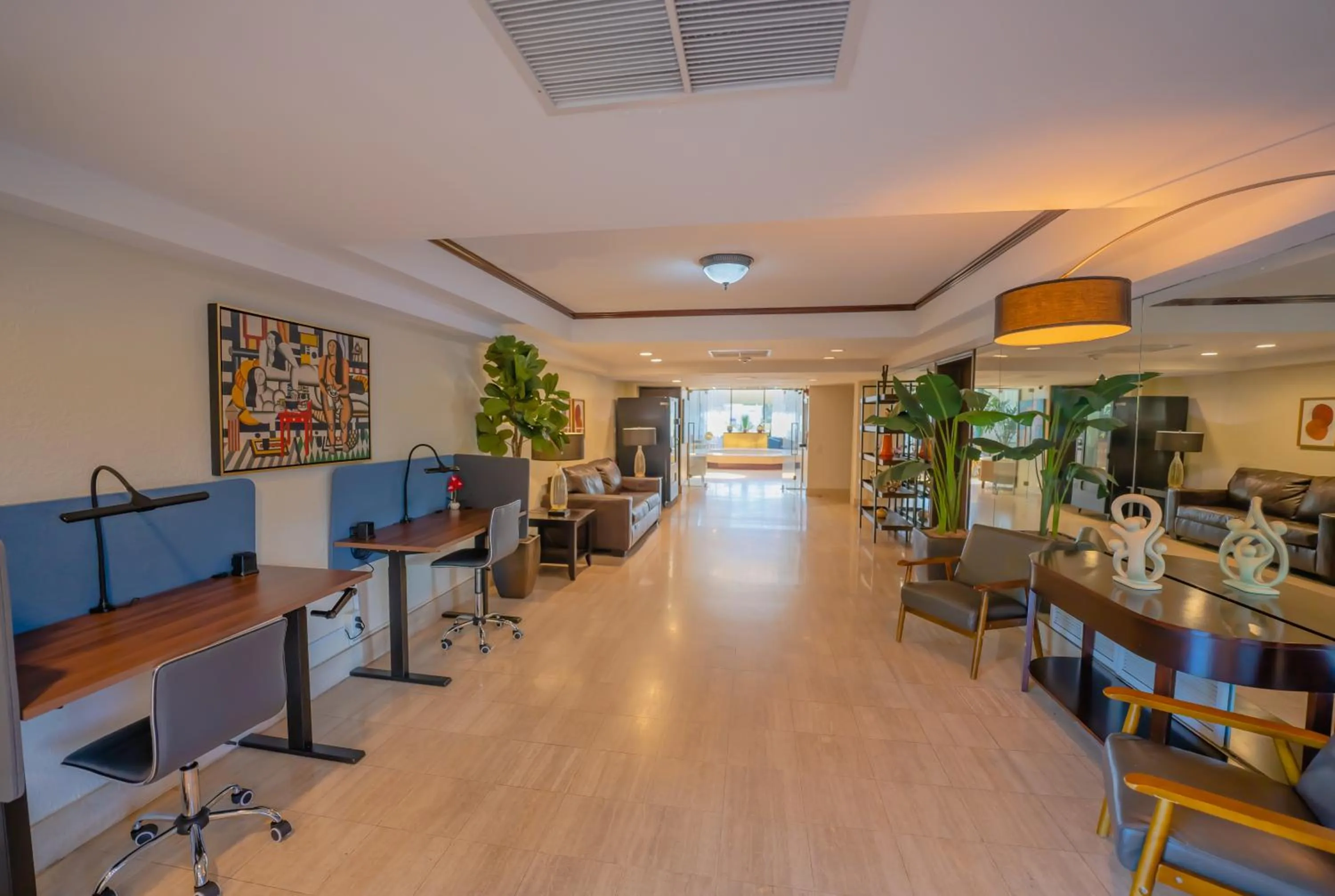 Seating area in Boca Plaza