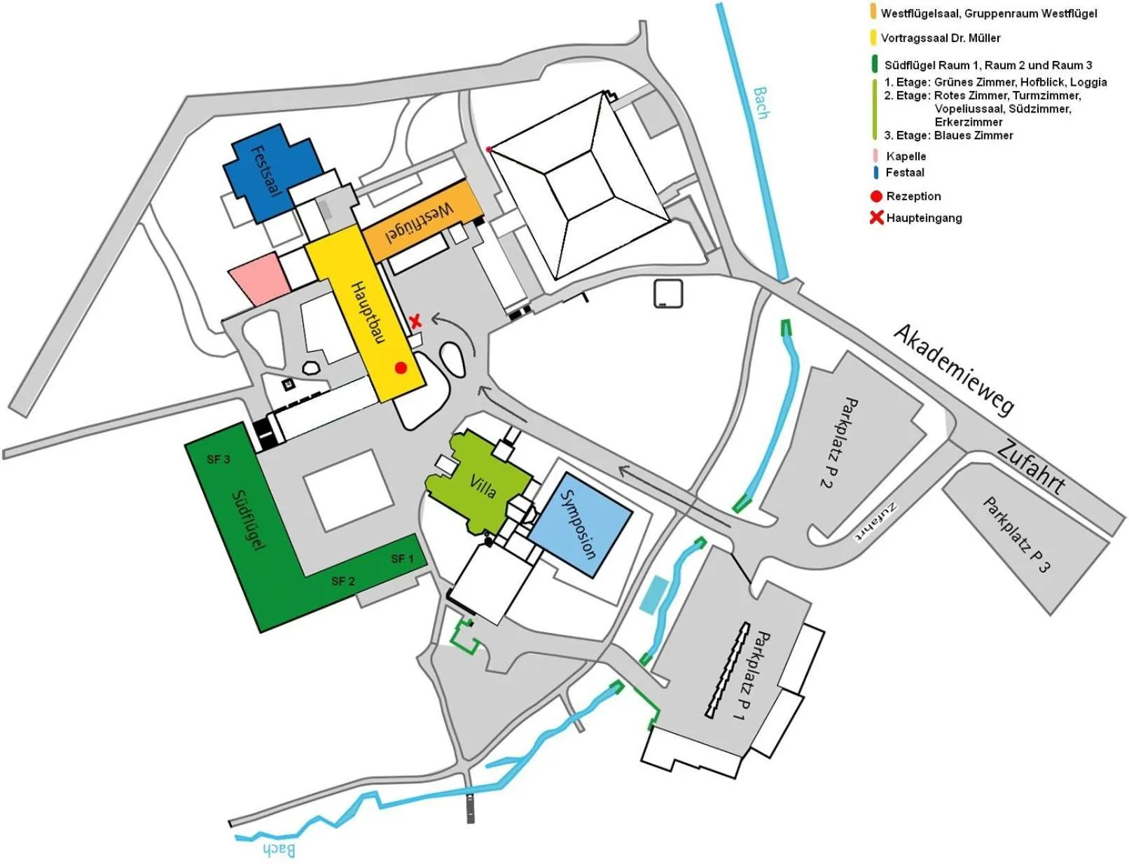 Bird's eye view in Evangelische Tagungsstätte Bad Boll