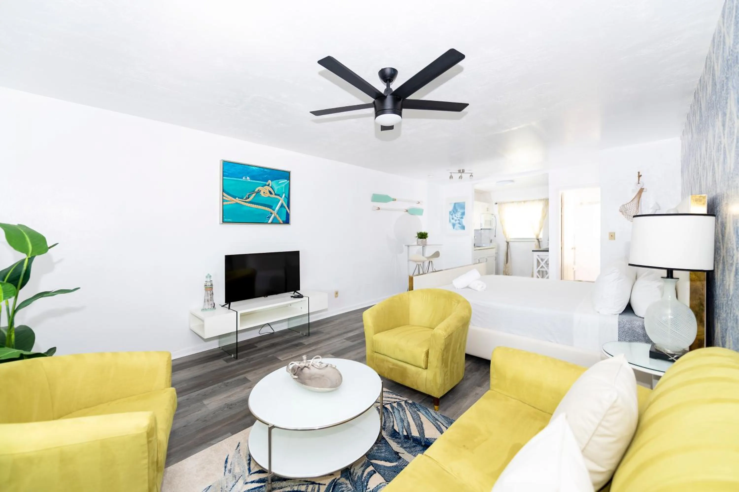 Living room in Sofi Beach Apartments