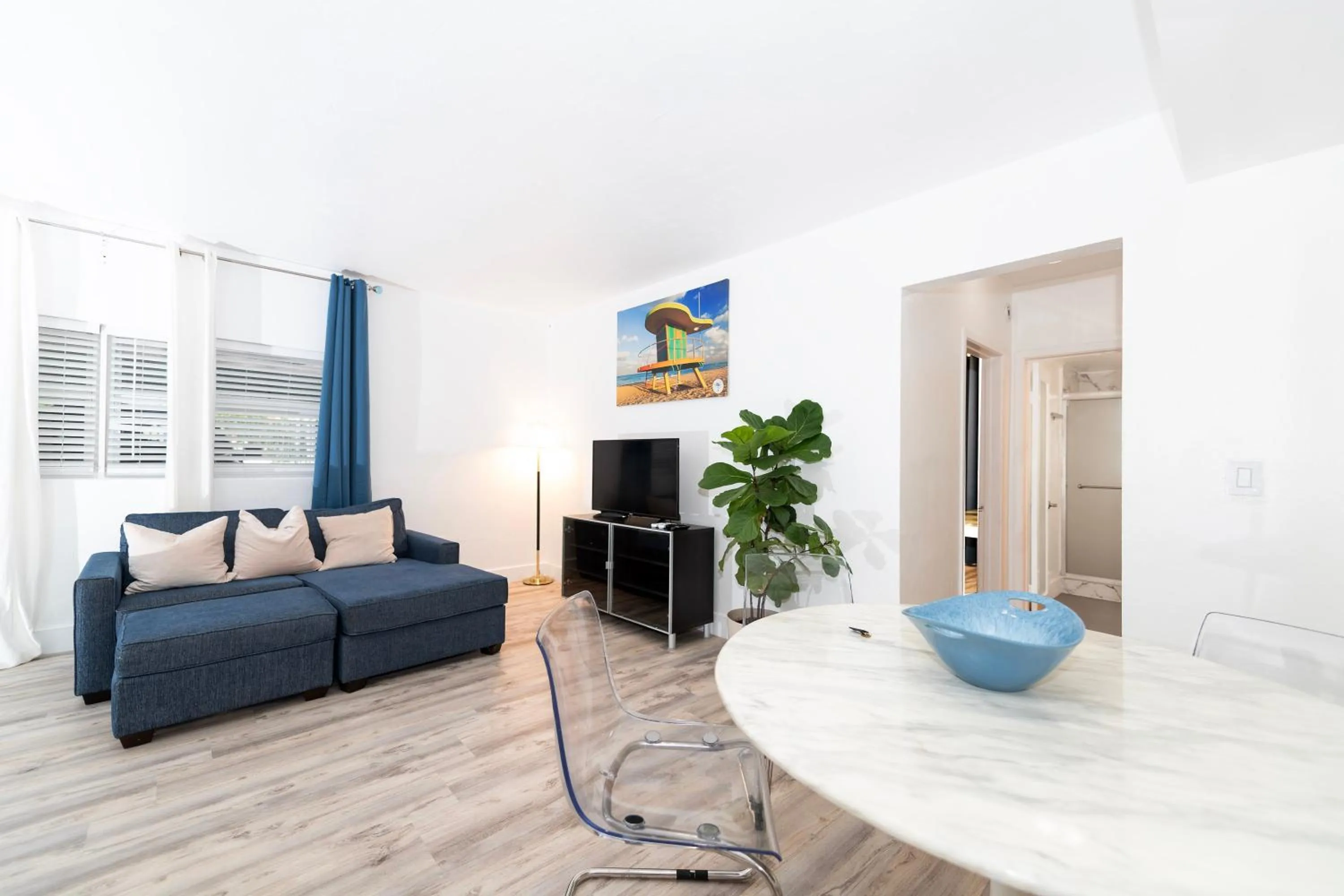 Living room in Sofi Beach Apartments