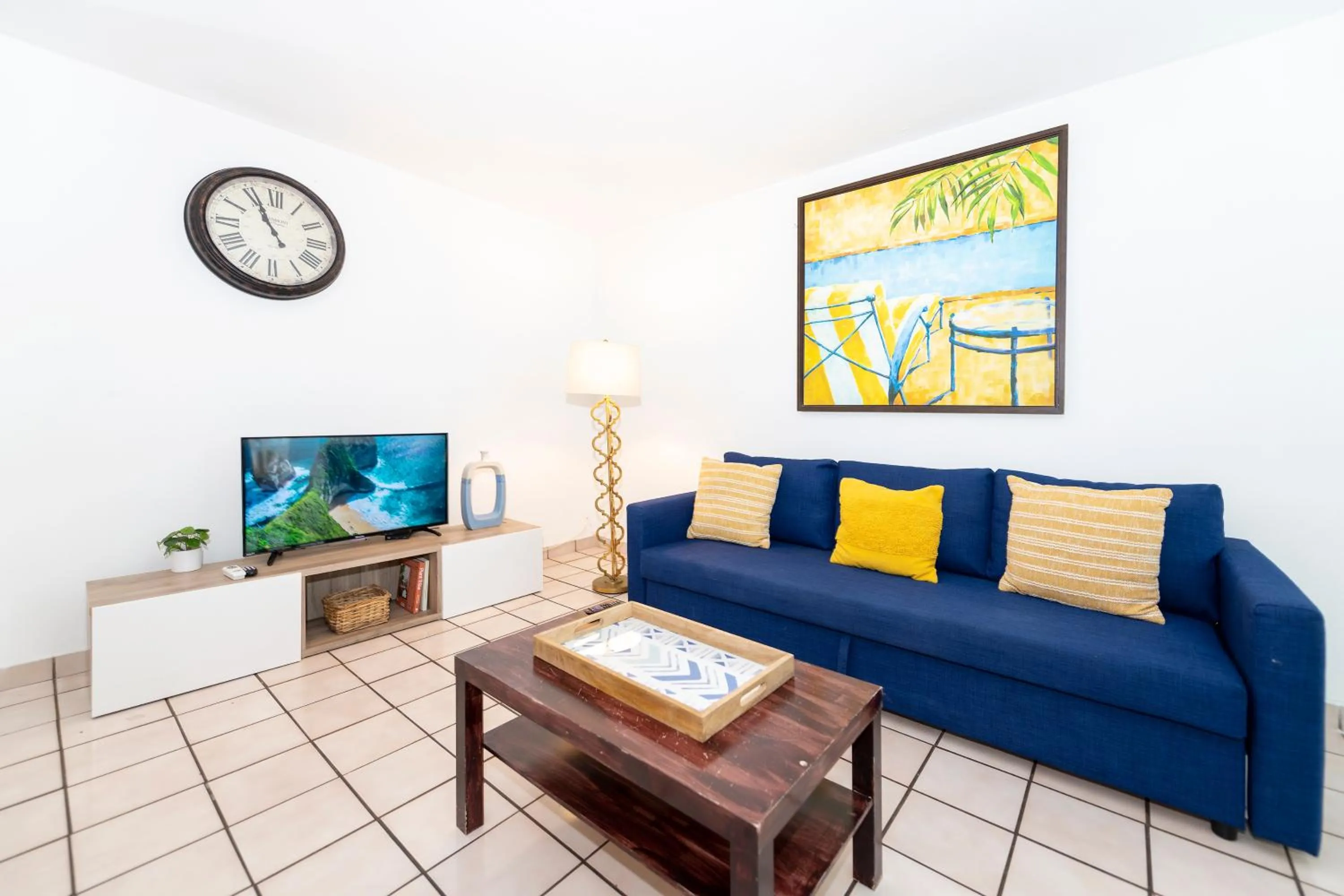 Living room in Sofi Beach Apartments