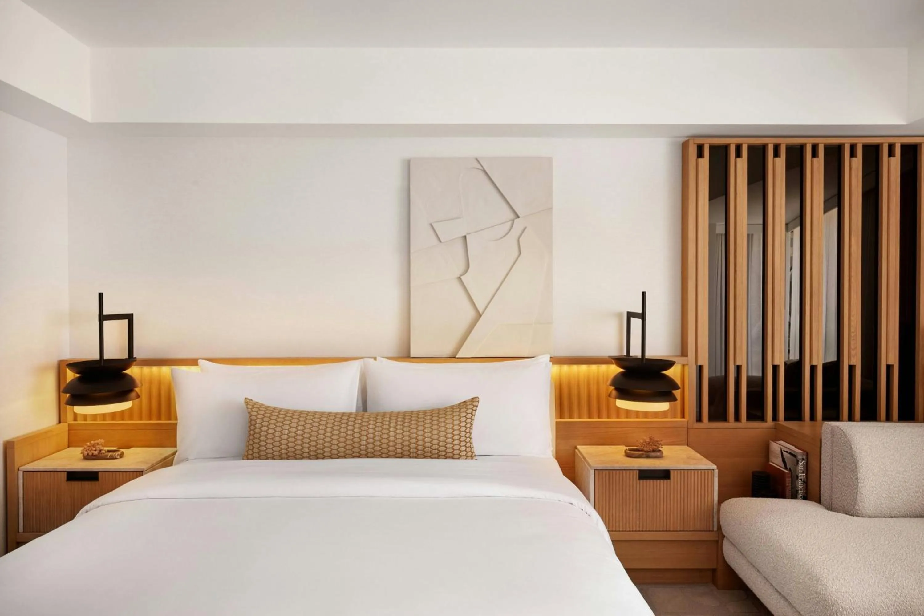 Photo of the whole room, Bed in The Jay, Autograph Collection