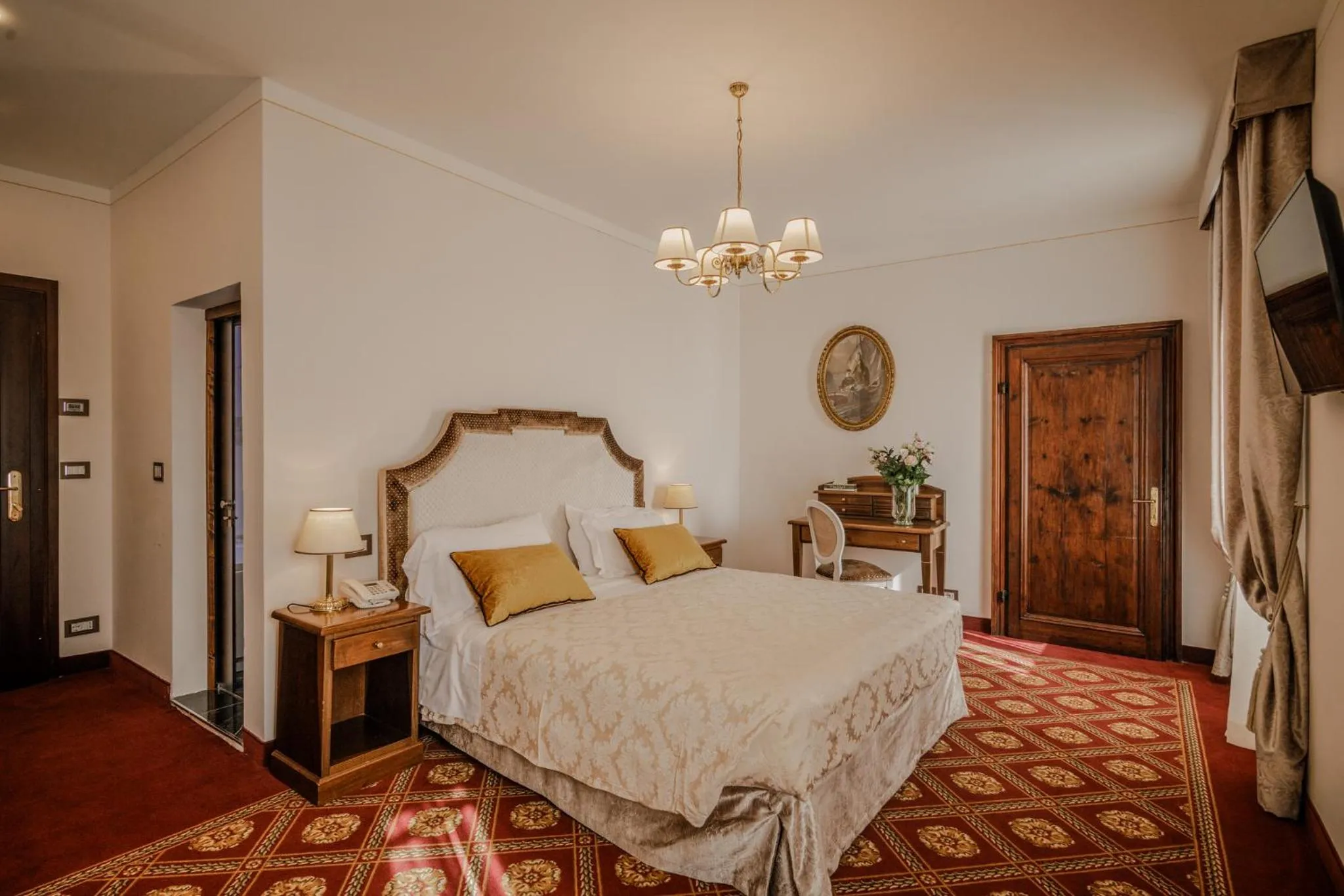 Bed in Villa Lecchi Hotel Wellness