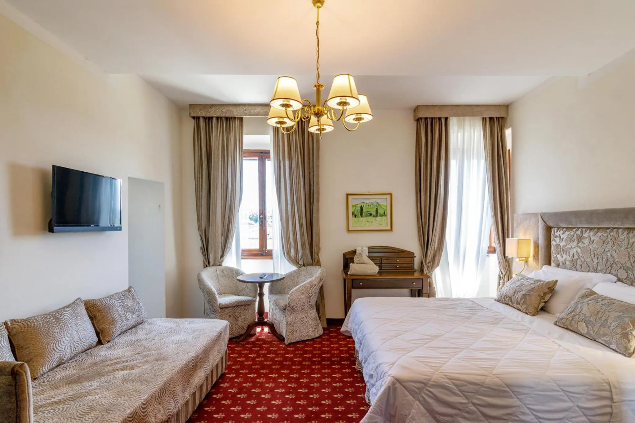 Bed in Villa Lecchi Hotel Wellness