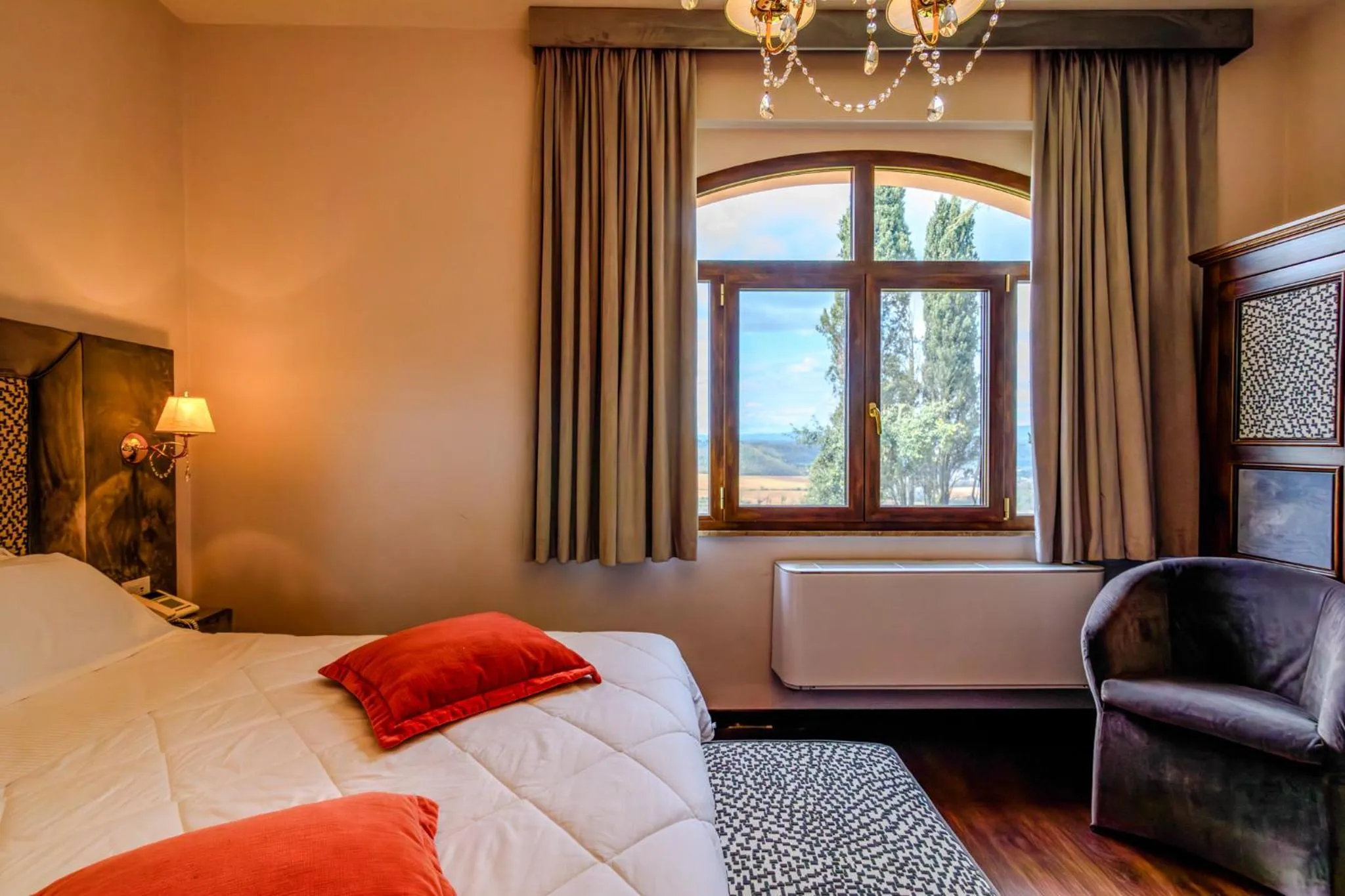 Bed in Villa Lecchi Hotel Wellness