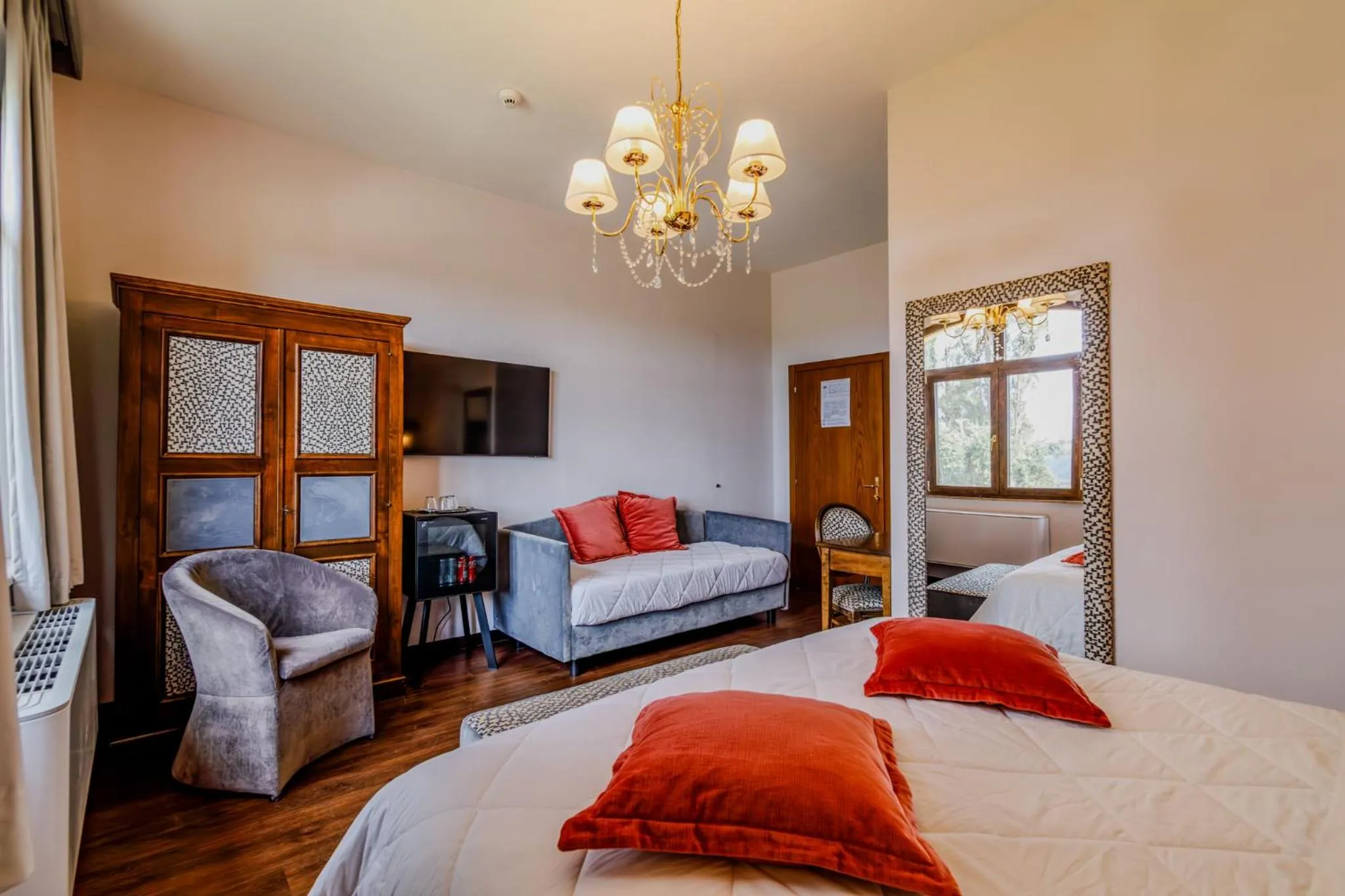 Bed in Villa Lecchi Hotel Wellness