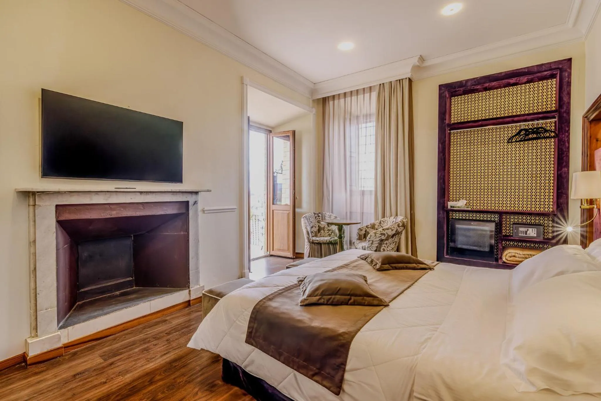 Bed in Villa Lecchi Hotel Wellness