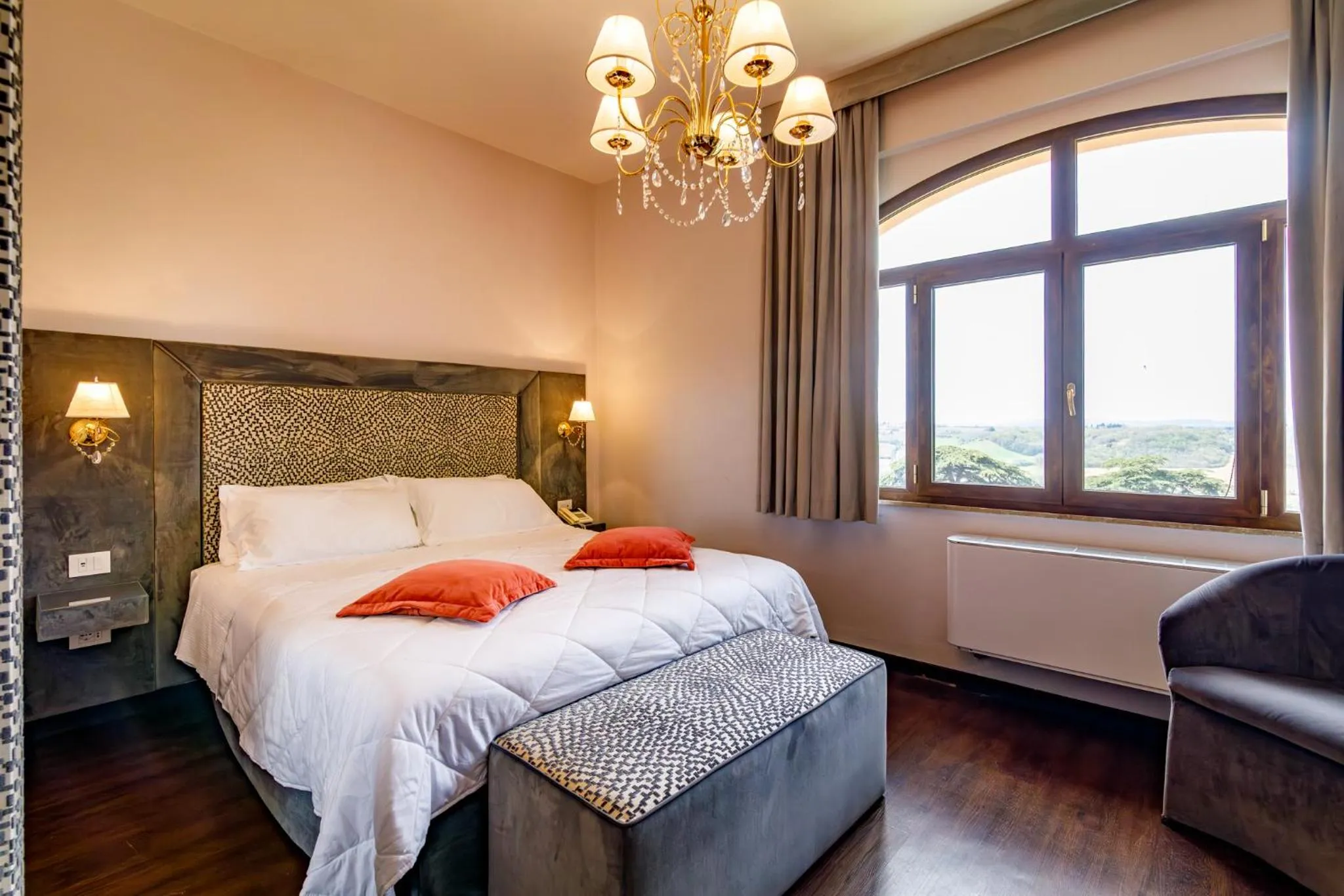 Bed in Villa Lecchi Hotel Wellness