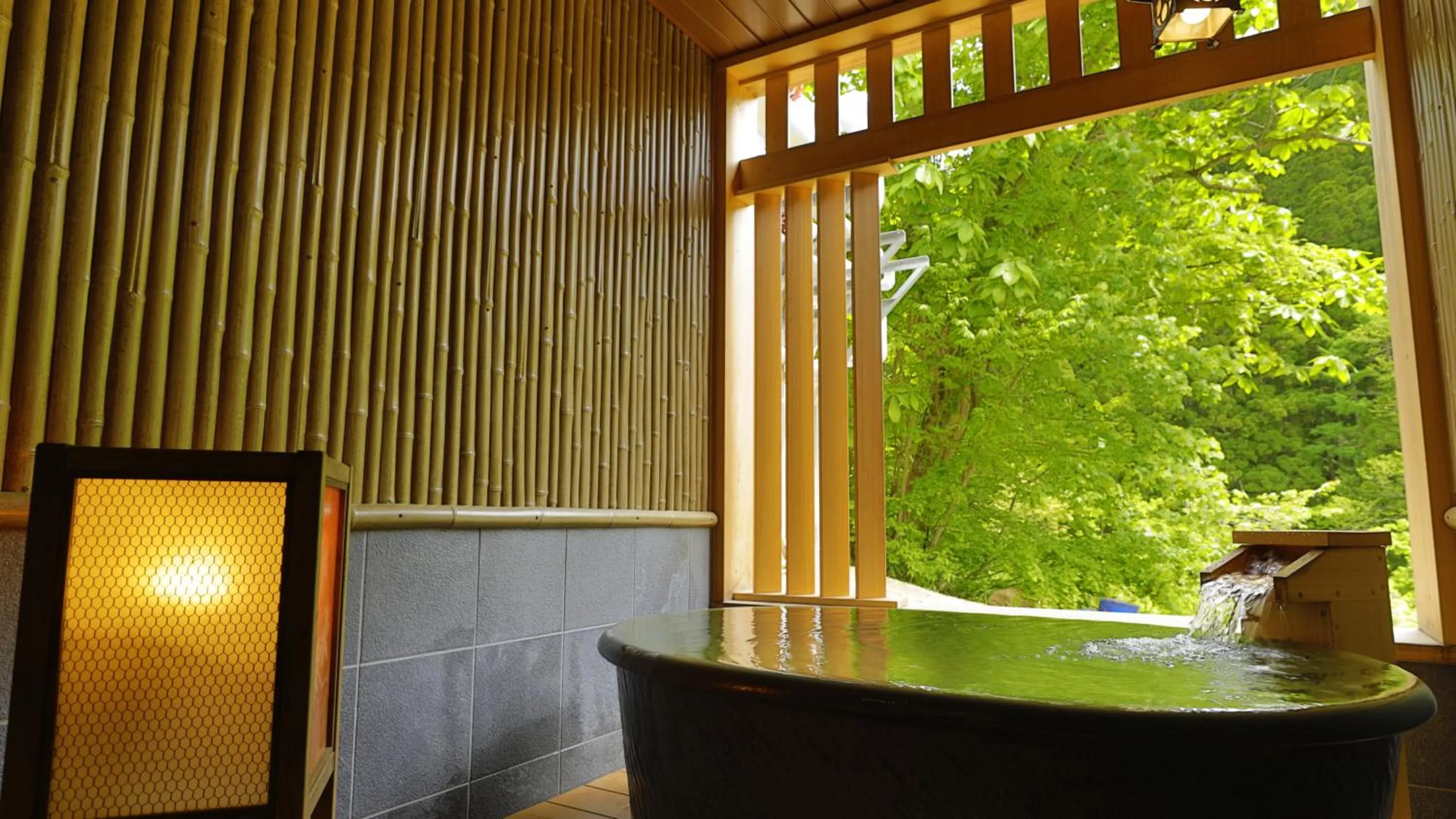 Hot Spring Bath in Yukemuri no Yado Inazumi Onsen