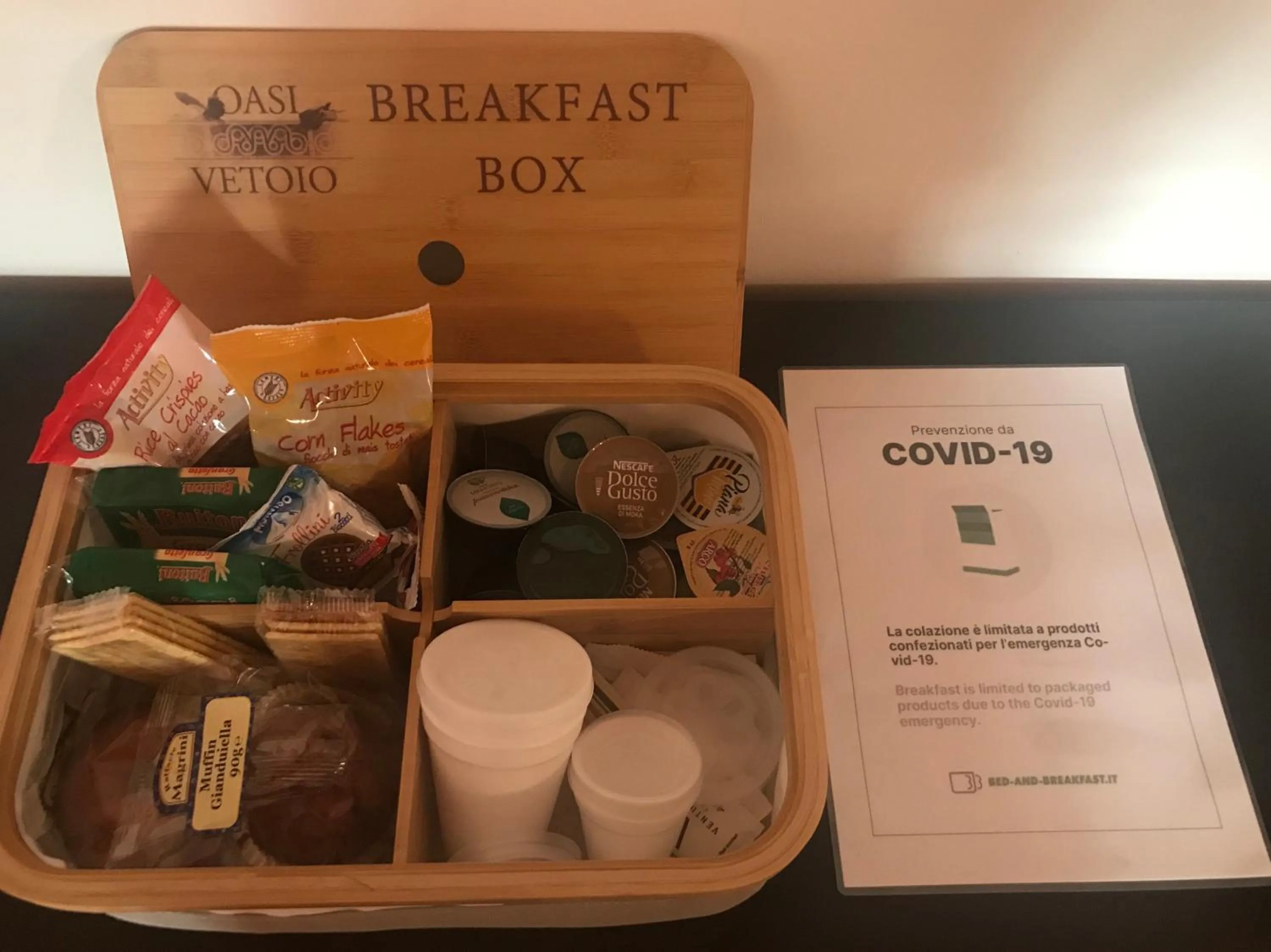 Breakfast in B&B Oasi Vetoio