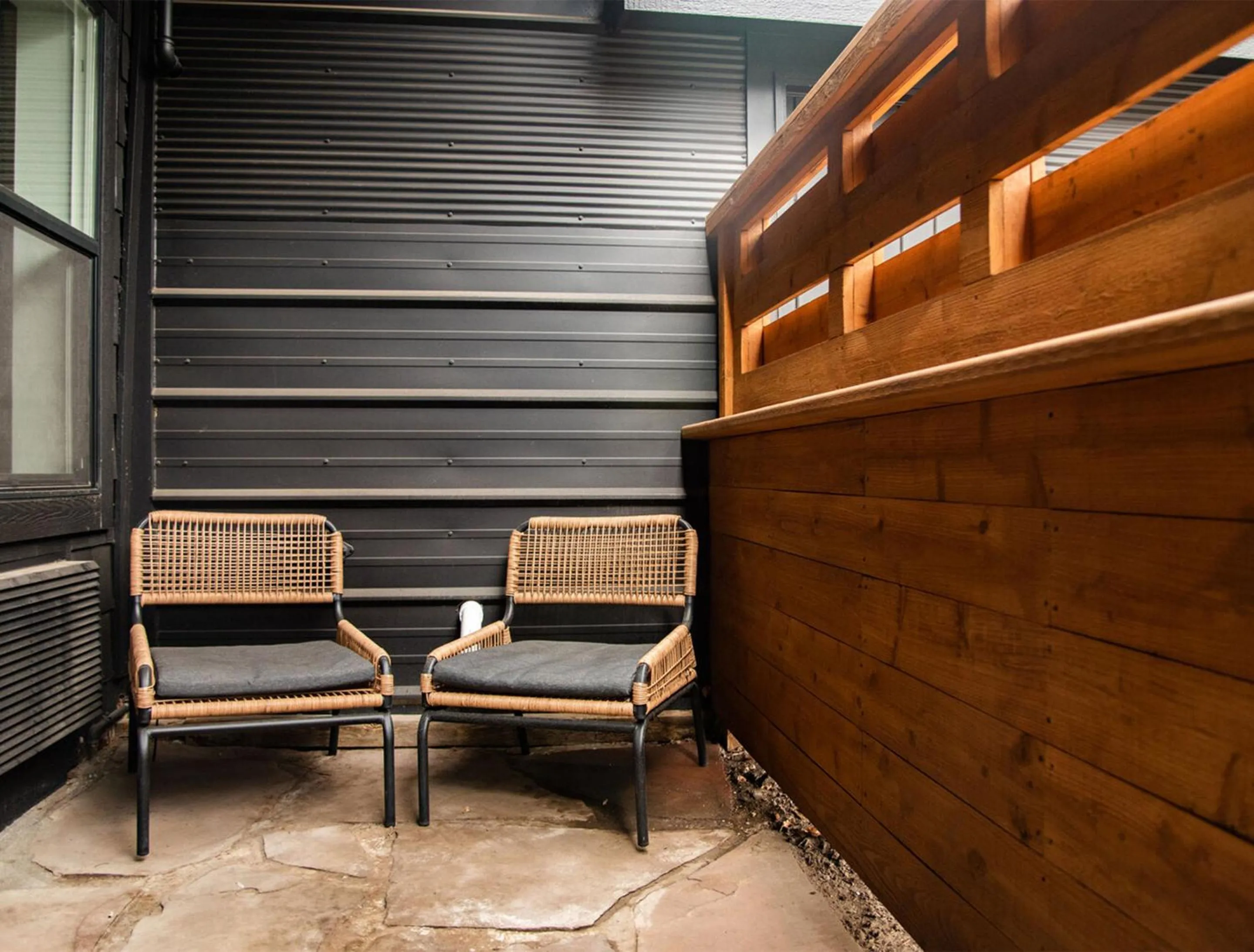 Seating area in The Nightingale Motel