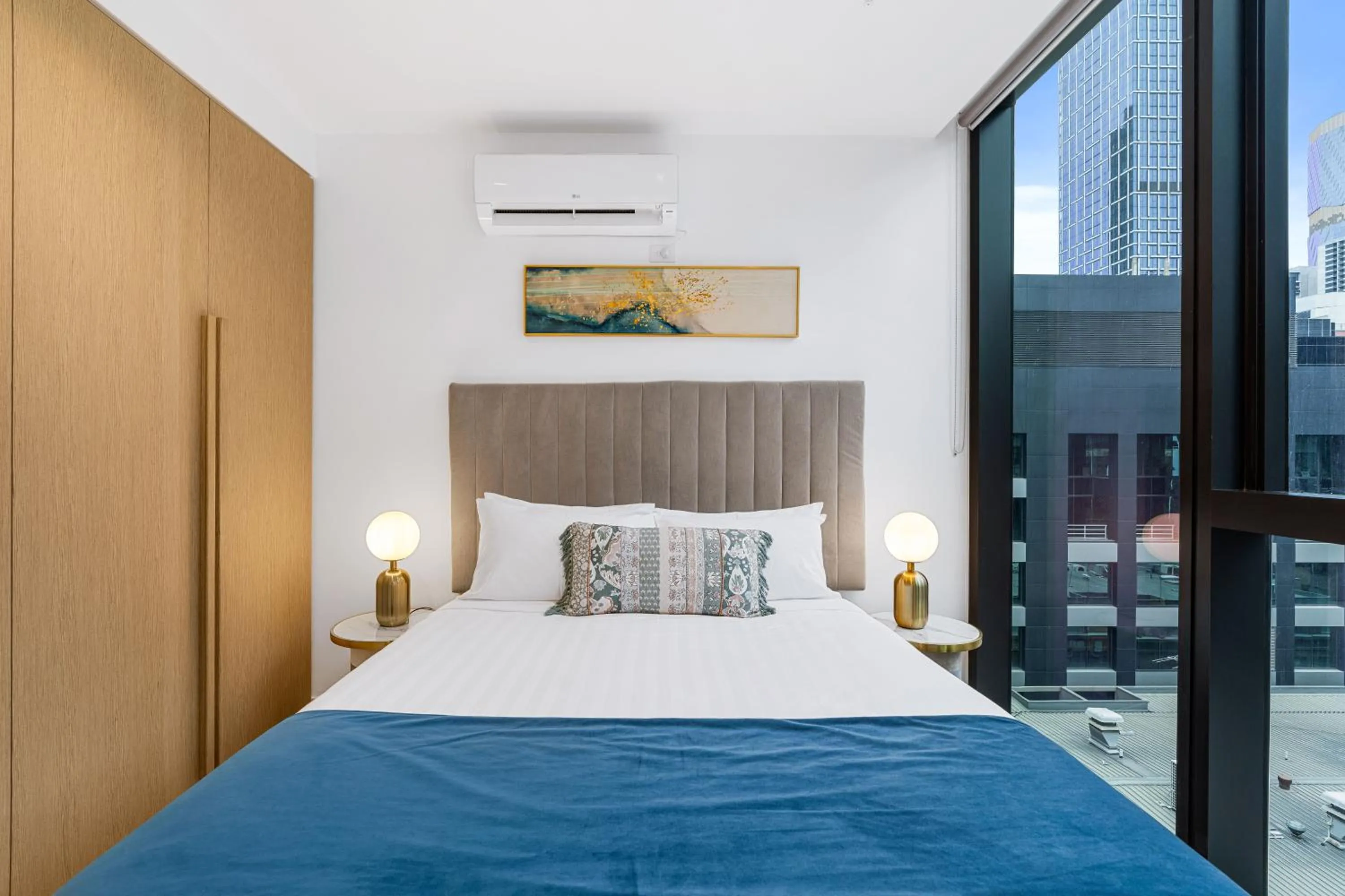 Bed in Collins House Apartments by CLLIX