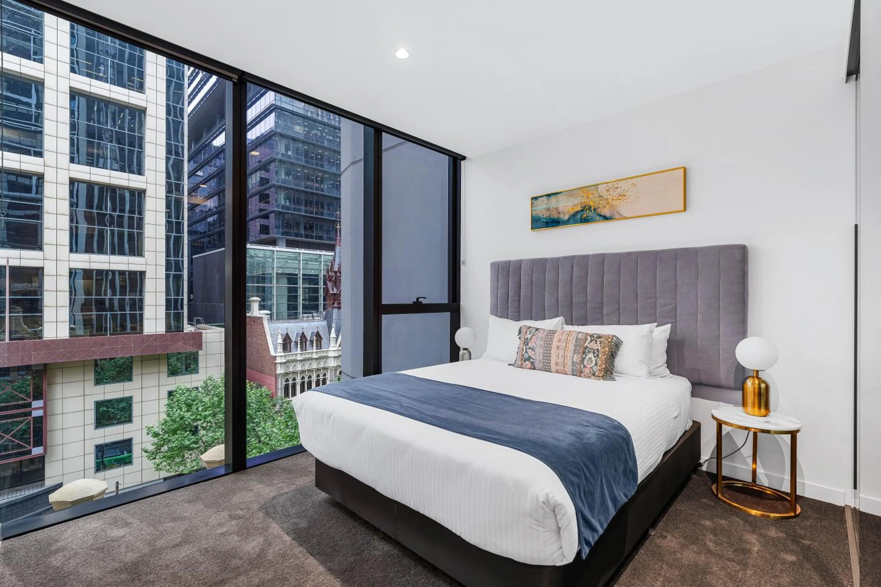 Bed in Collins House Apartments by CLLIX