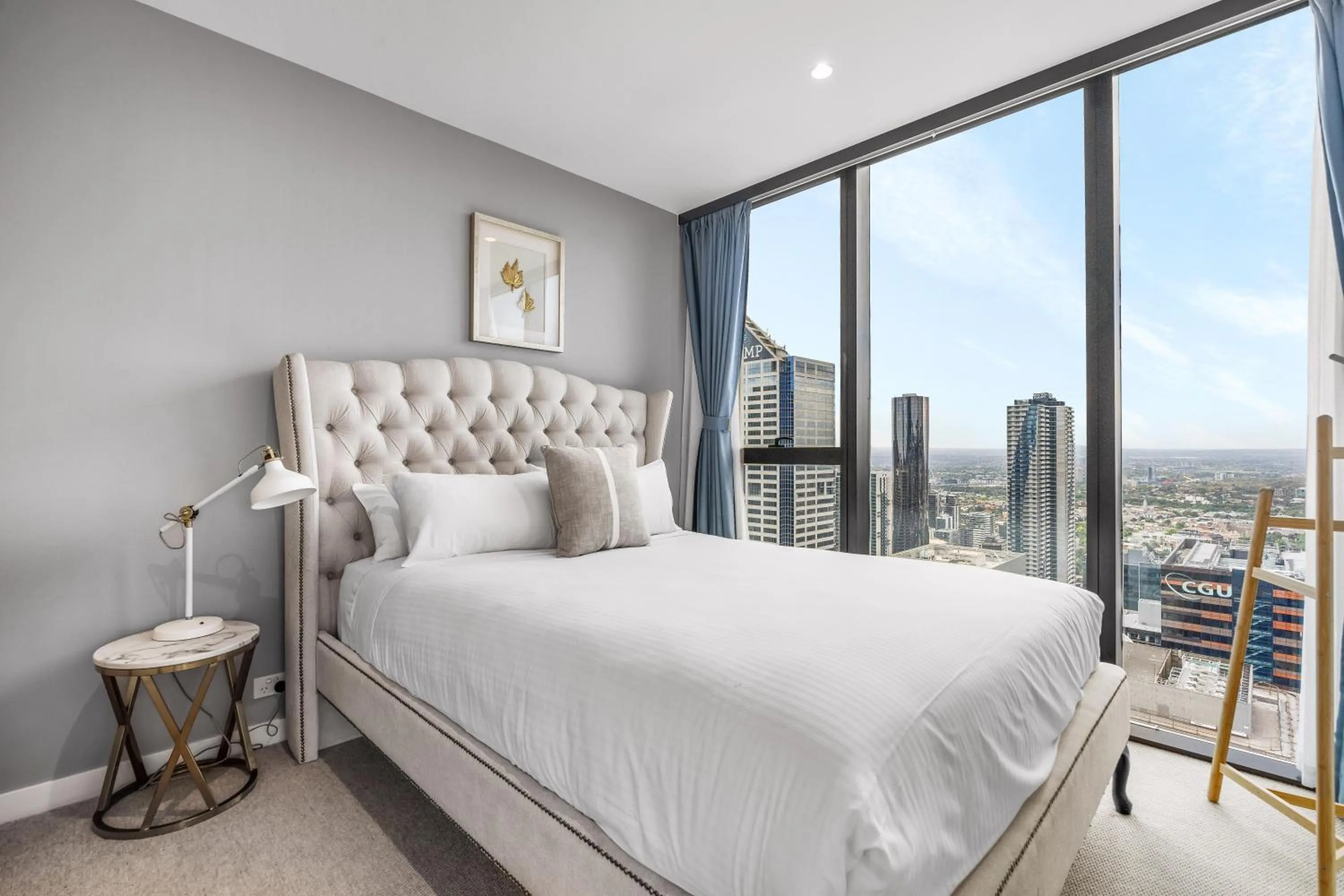 Bedroom, Bed in Collins House Apartments by CLLIX