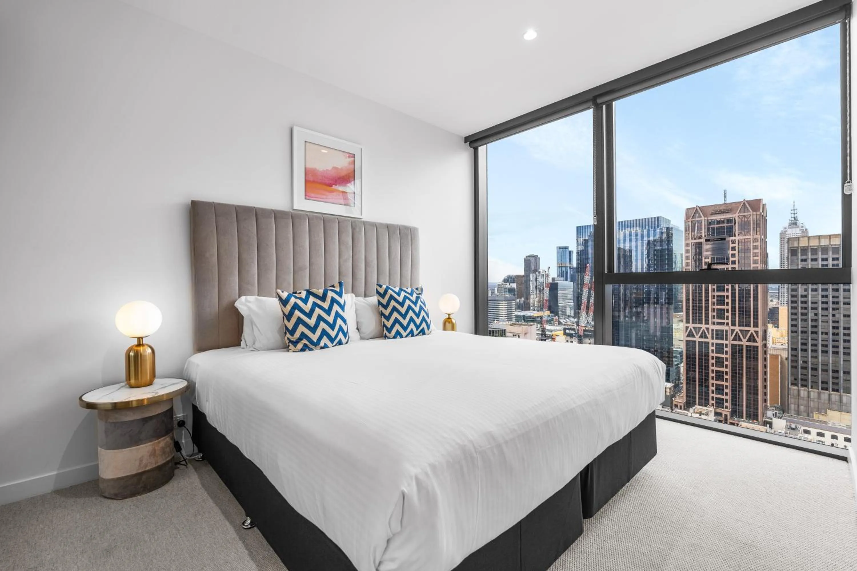 Bedroom, Bed in Collins House Apartments by CLLIX