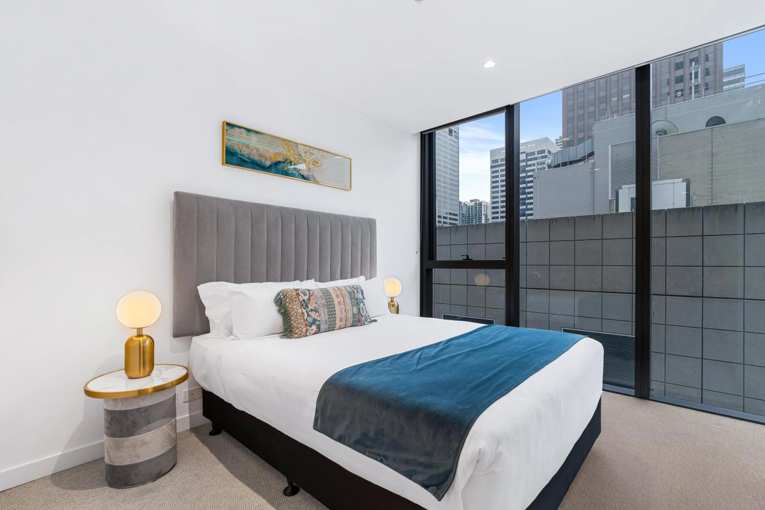 Bed in Collins House Apartments by CLLIX