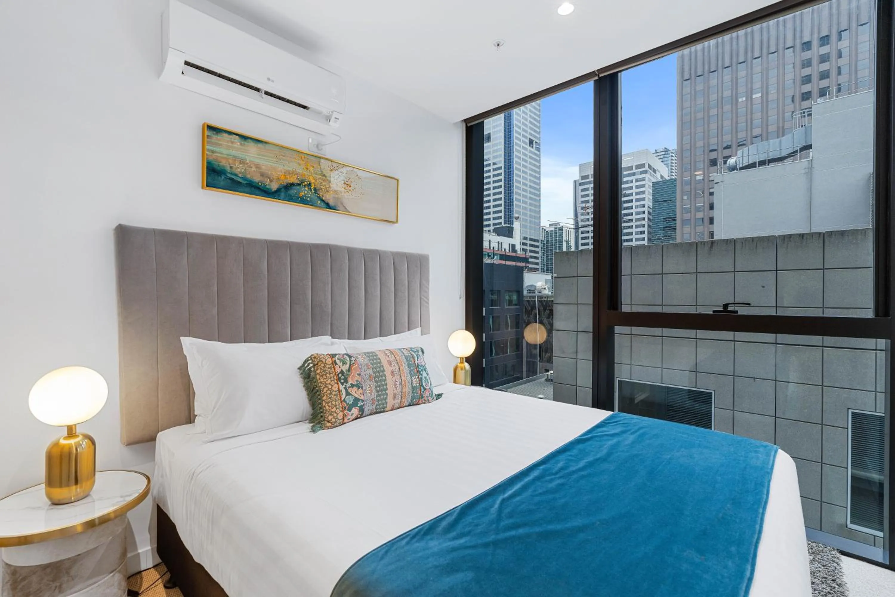 Bed in Collins House Apartments by CLLIX