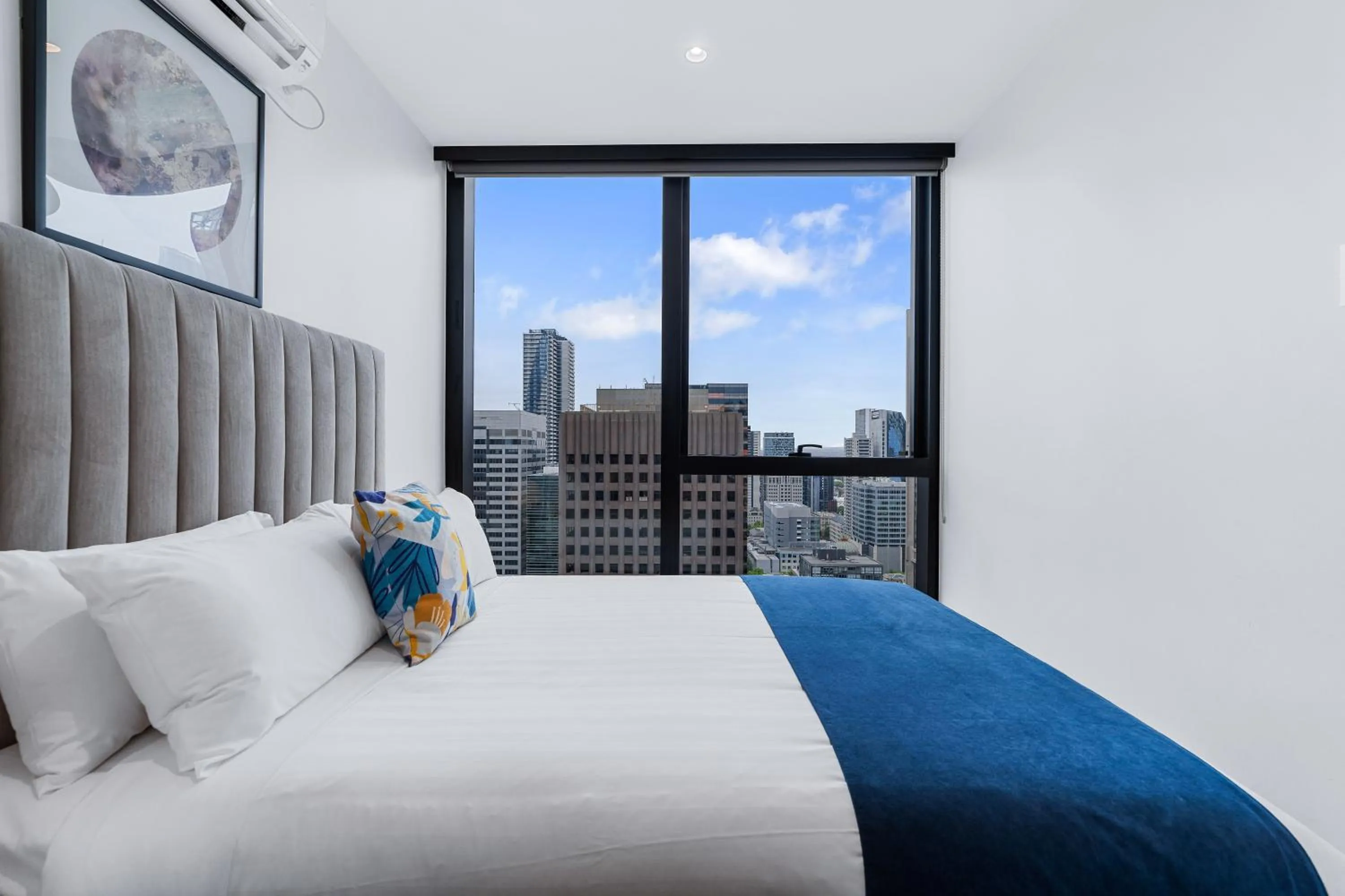 Bed in Collins House Apartments by CLLIX