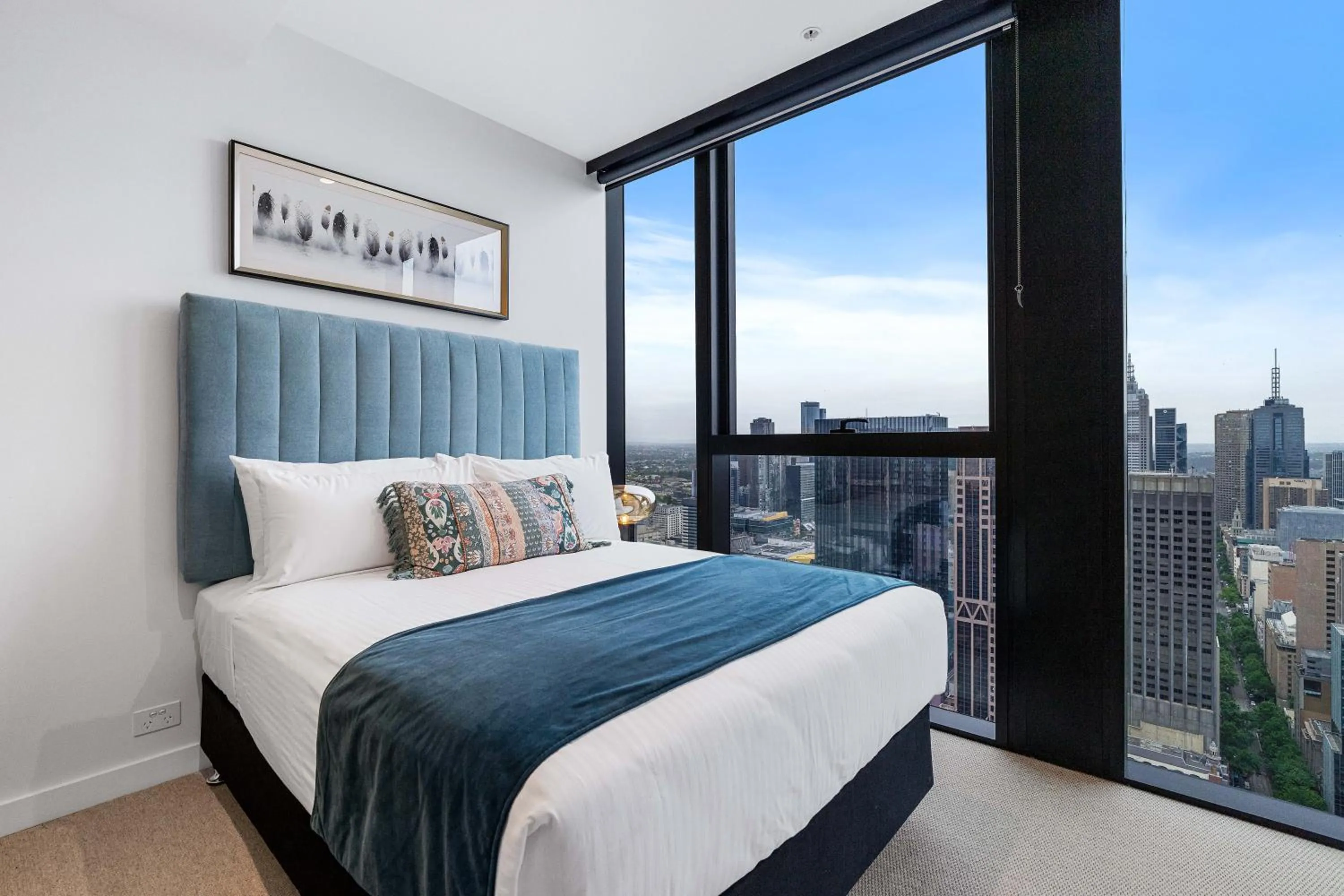 Bed in Collins House Apartments by CLLIX