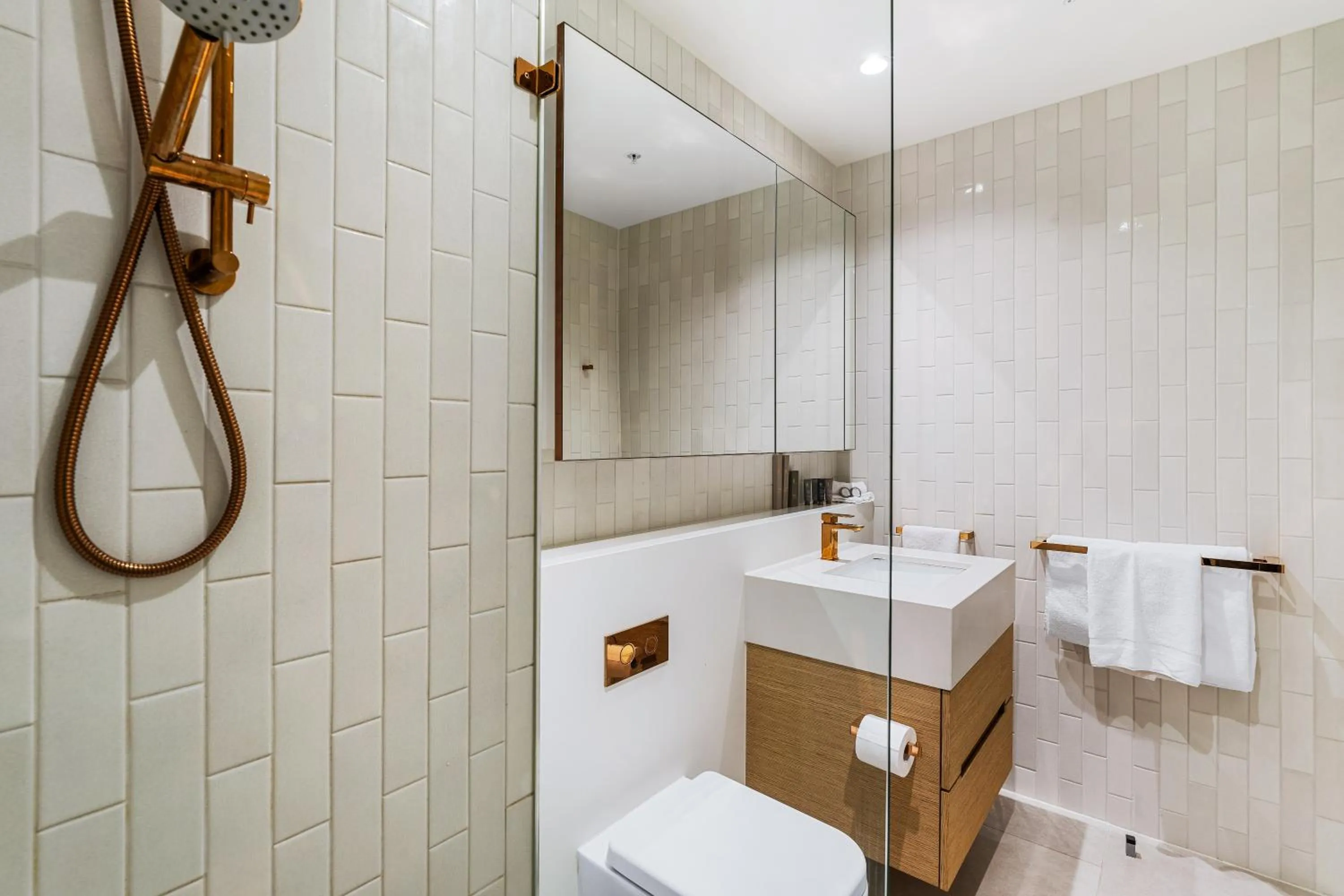 Shower in Collins House Apartments by CLLIX