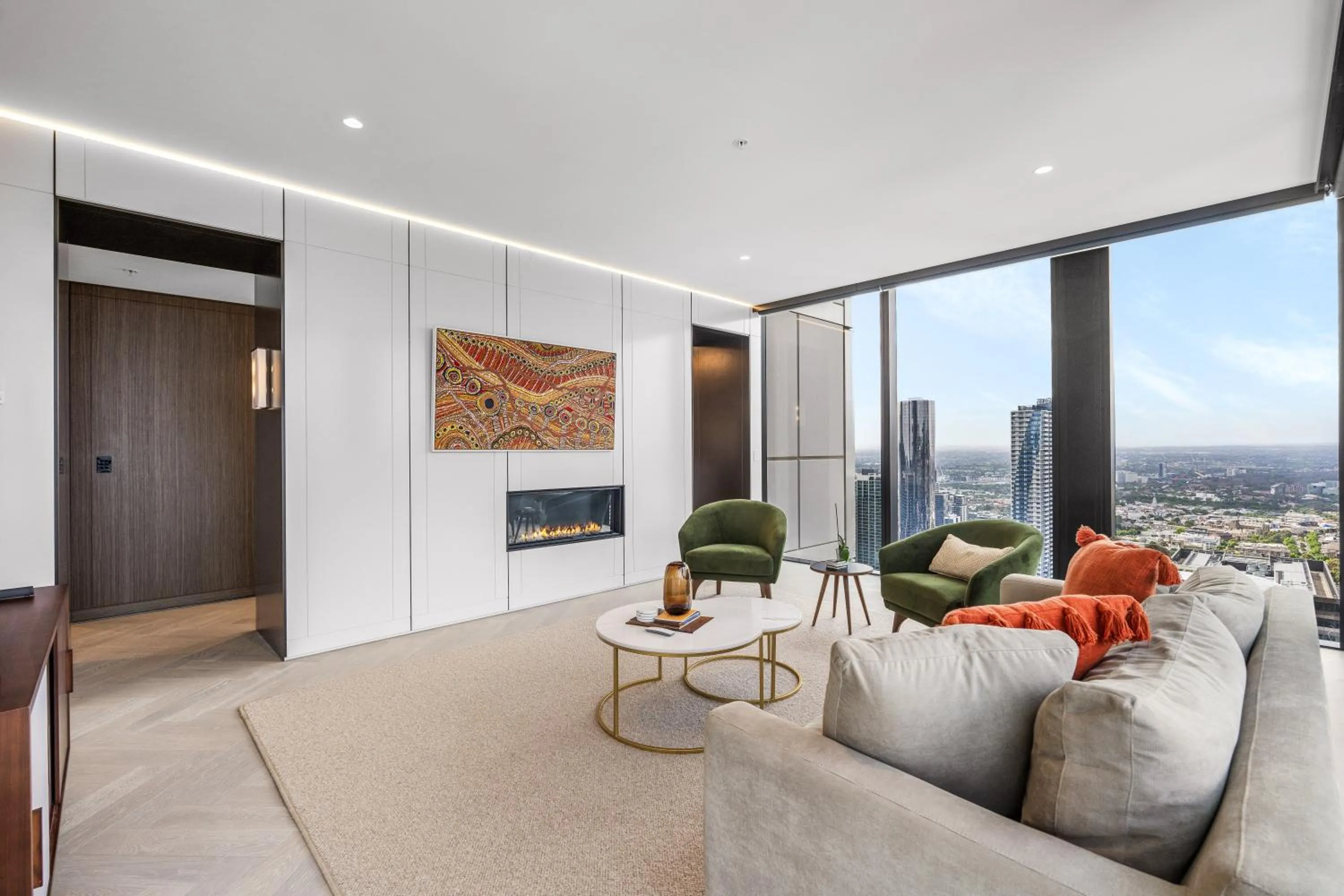 Living room in Collins House Apartments by CLLIX