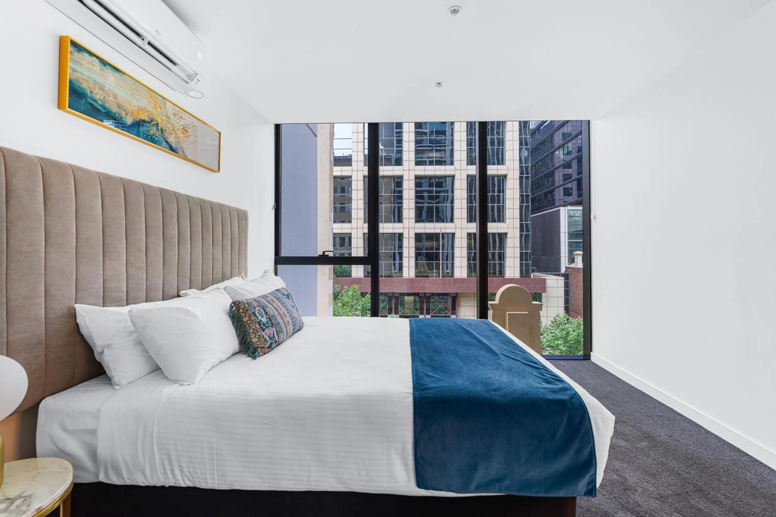 Bed in Collins House Apartments by CLLIX