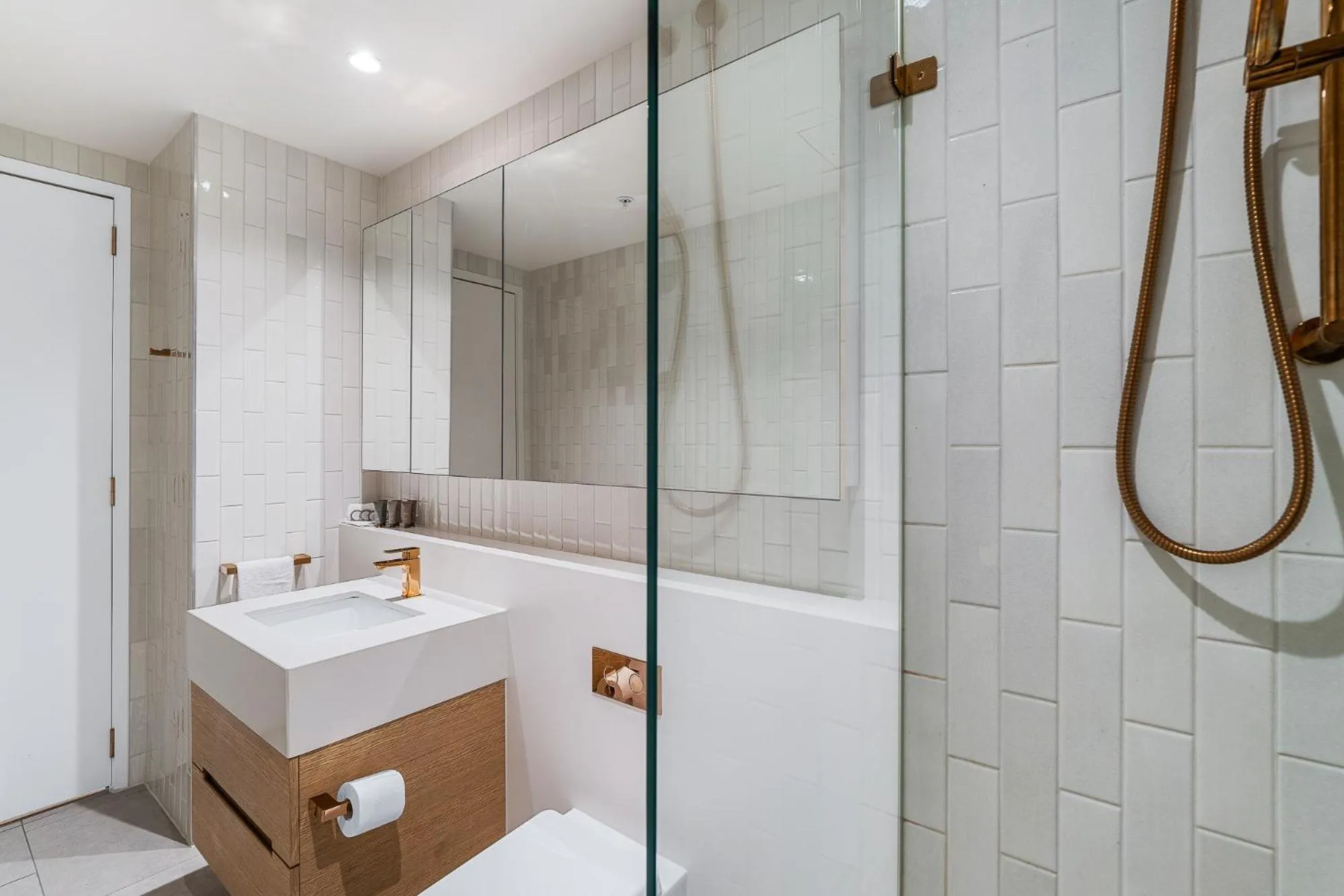 Shower in Collins House Apartments by CLLIX